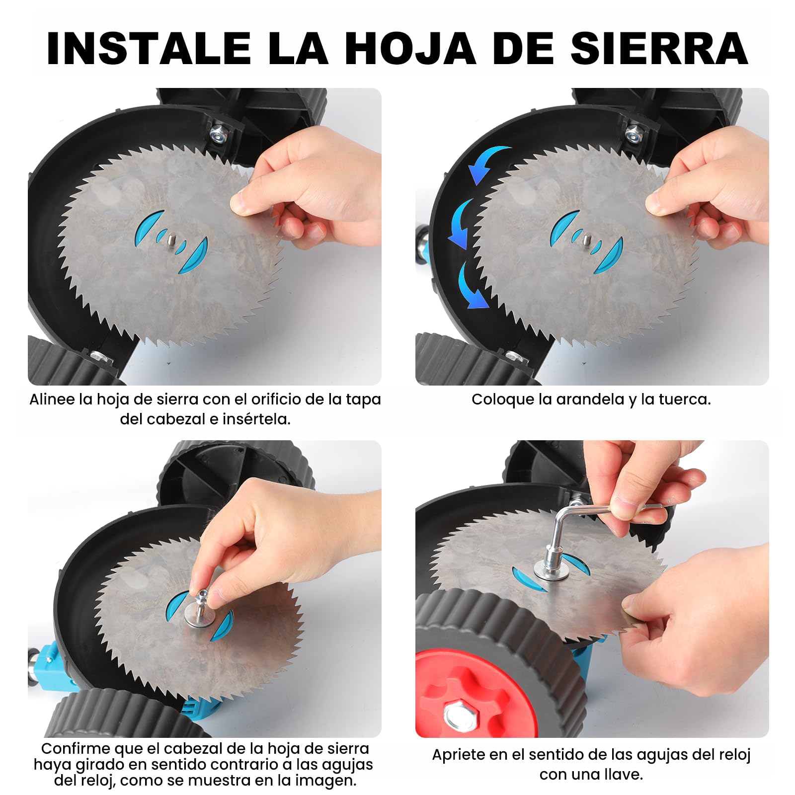 Desbrozadora Batería 21V, Desbrozadora Eléctrica, Equipado con 2 Baterías de 2.0Ah, 4 Cuchillas de Alta Eficiencia y Mango Ajustable, para Uso en Hogar, Patio y Jardín