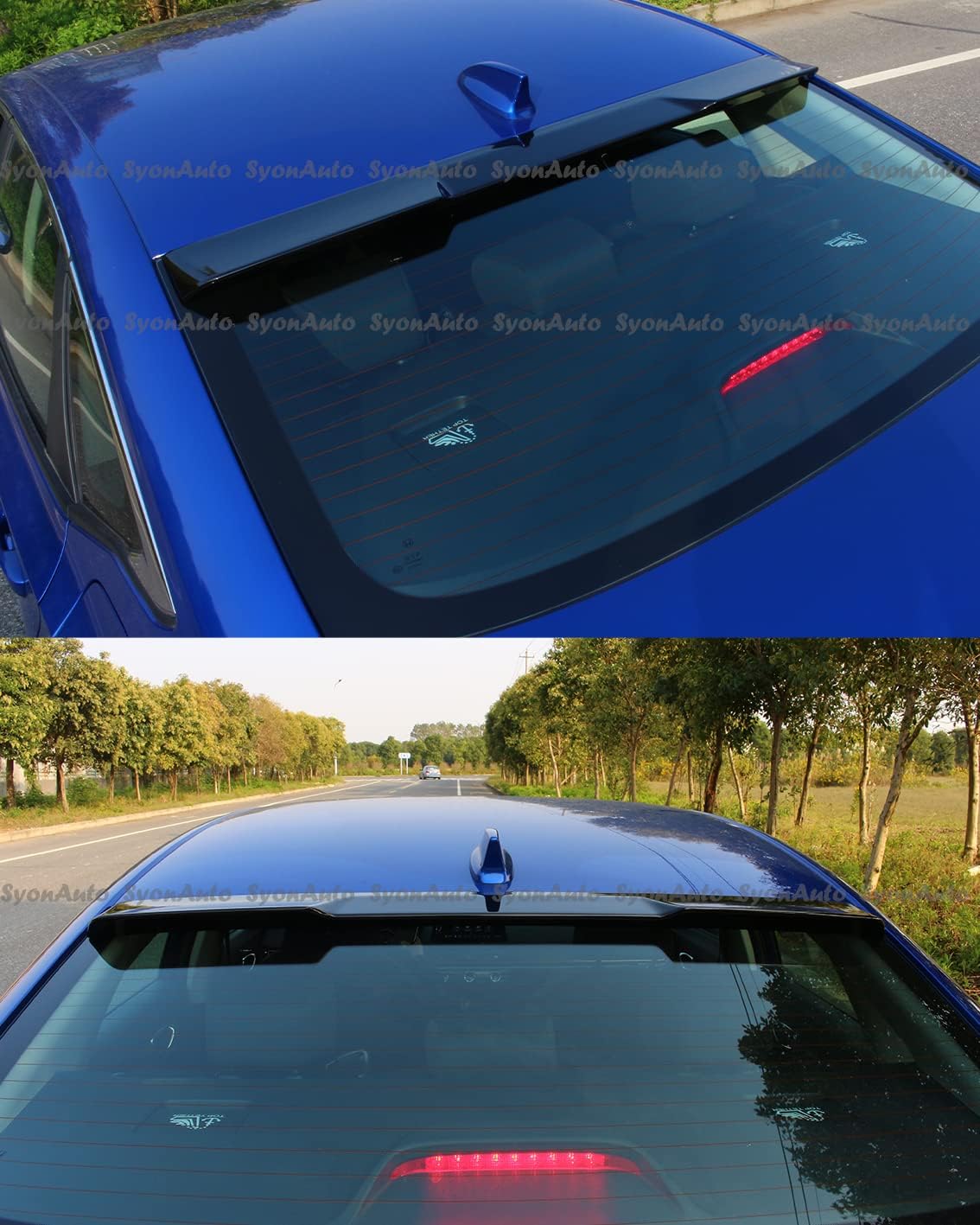 FITS 2022+ 11TH GEN HONDA CIVIC SEDAN GLOSSY BLACK SPORT REAR ROOF SPOILER WING