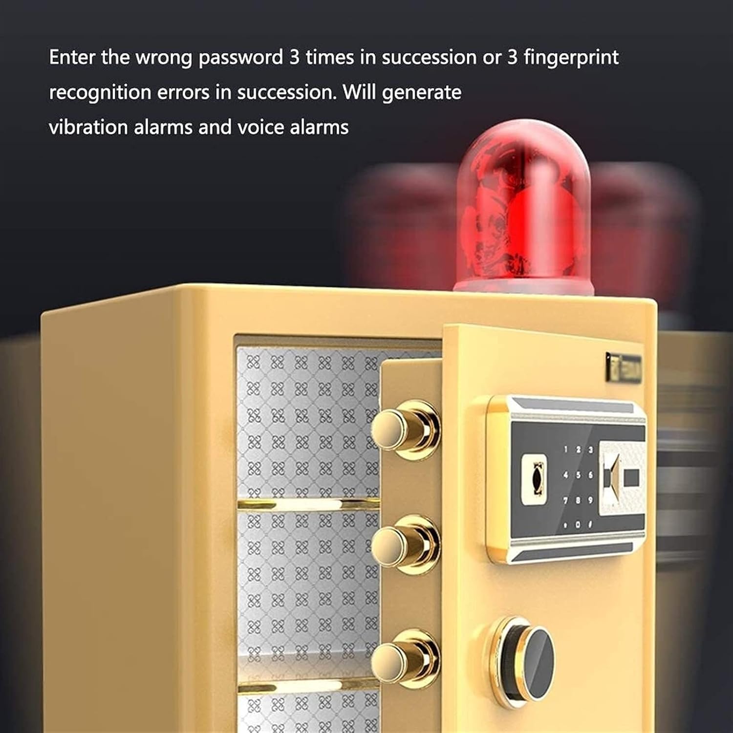 Fire Water for Safes Digital Electronic with Medium Home Small Wall Security Cabinet Office Fingerprint Password Safe Deposit Box