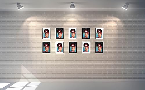 Miniatura 5 de Creative Picture Frames Marco de discos de vinilo individual de 7 pulgadas con doble paspartú negro y negro de 6 78 pulgadas y cubierta de 7 x 7