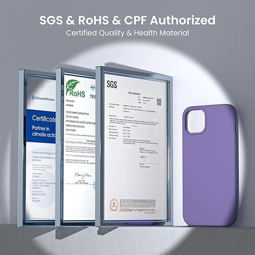 Miniatura 7 de ORNARTO Funda compatible con iPhone 15 6.1, silicona líquida delgada de 3 capas cubierta completa de goma de gel suave, funda protectora