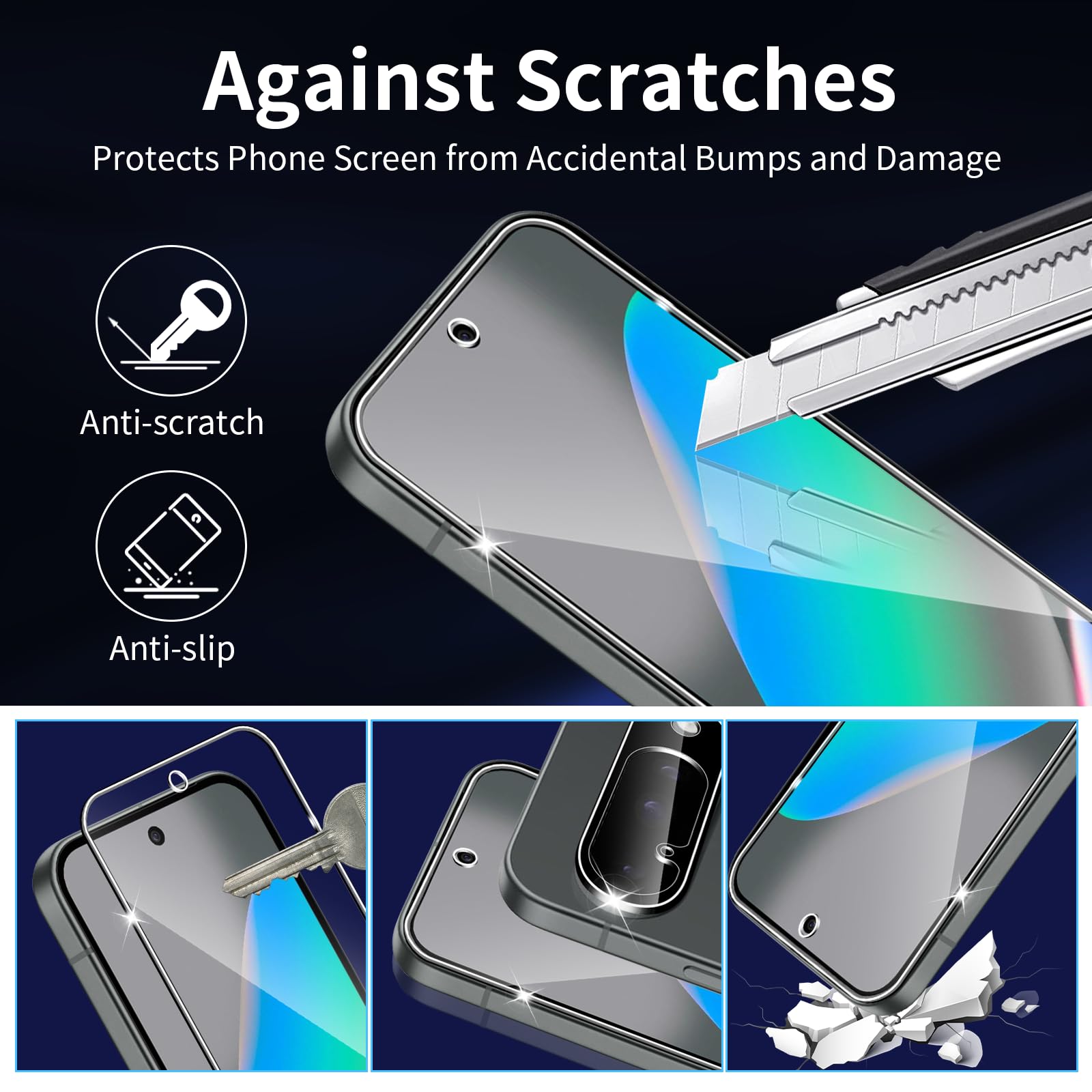 Verre Trempé Pour Google Pixel 10, [3+3 Pièces] Vitre Protection écran Protection Camera, 9H Dureté Ultra HD Anti Rayures Film Protection écran, Avec Outil D'alignement Facile