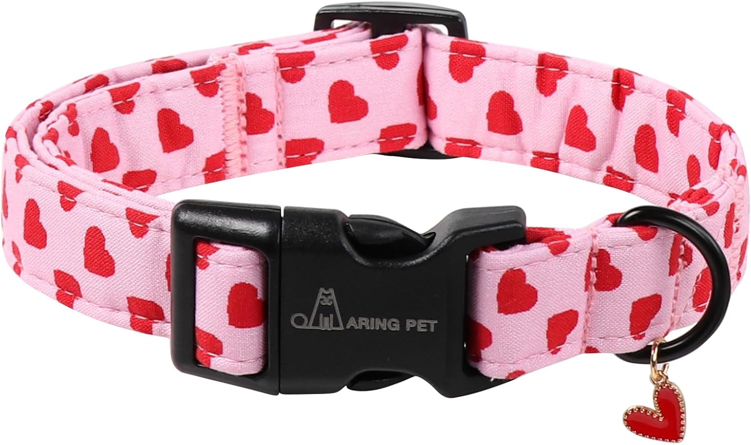 ARING PET Valentinstag-Hundehalsband, rotes Herz-Hundehalsband, bequemes rosafarbenes Halsband mit Schnellverschluss-Kunststoffschnalle für Mädchenhunde ARING PET Valentinstag-Hundehalsband, rotes Herz-Hundehalsband, bequemes rosafarbenes Halsband mit Schnellverschluss-Kunststoffschnalle für Mädchenhunde