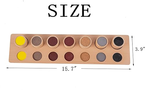 Miniatura 6 de Montessori - Juguetes sensoriales para bebés de 6 a 12 meses de madera para tocar y combinar, juegos sensoriales para niños de 2, 3, 4 años,