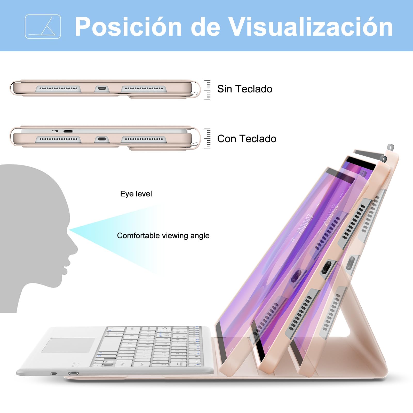 FOGARI Teclado con Touchpad para Lenovo Idea Tab Plus 12.1" 2025