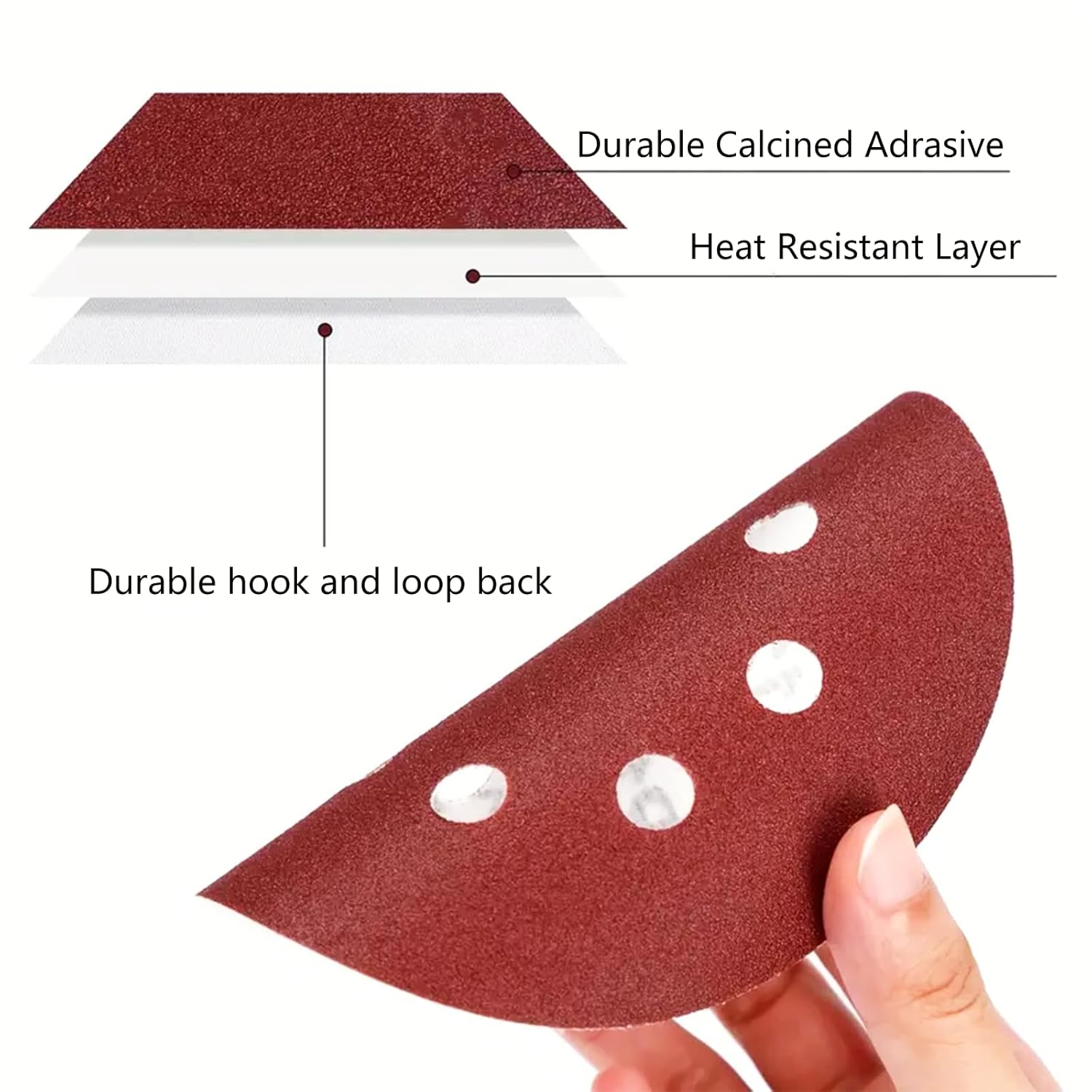 45PCS 5-Inch Sanding Discs – Assorted 9 Grits Hook & Loop Sandpaper for Woodworking, Metal Refinishing, Surface Smoothing & Paint Prep, Compatible with Power Sanders