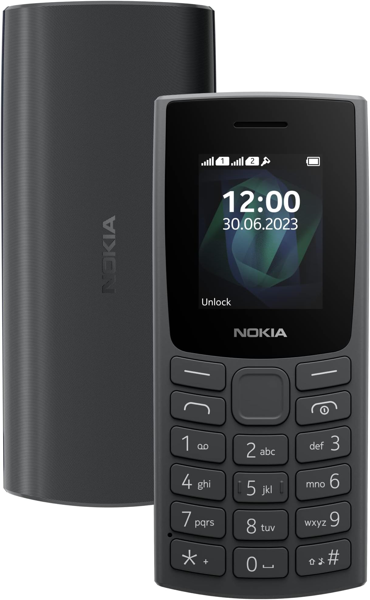 Nokia All-New 105 Dual Sim Keypad Phone with Built-in UPI Payments, Long-Lasting Battery, Wireless FM Radio | Charcoal