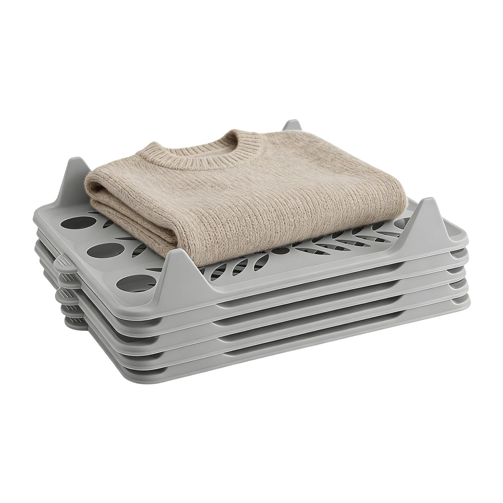 Organizador apilable de camisas, divisor de almacenamiento de ropa apilable entrelazado, divisores plegables para jeans, para el hogar, dormitorio, armario, toallas, jeans, suéteres, camisetas