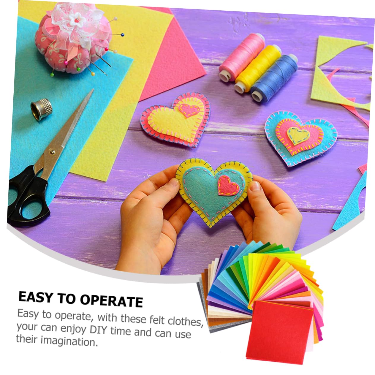 Lurrose 2 Set Tessuto in Feltro Fai Da Te Materiale Artigianale Fai Da Te Materiale Fai Da Te Tessuto Trapuntato Quadrati Di Feltro Patchwork Non Tessuto Accessorio Fai Da Te 40 Pezzi * 2