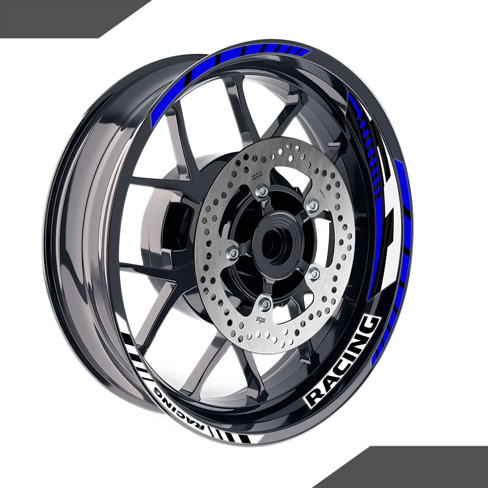 Amazon.com: MC MOTOPARTS Blue Wheel Rim Stripe Stickers ZZDX