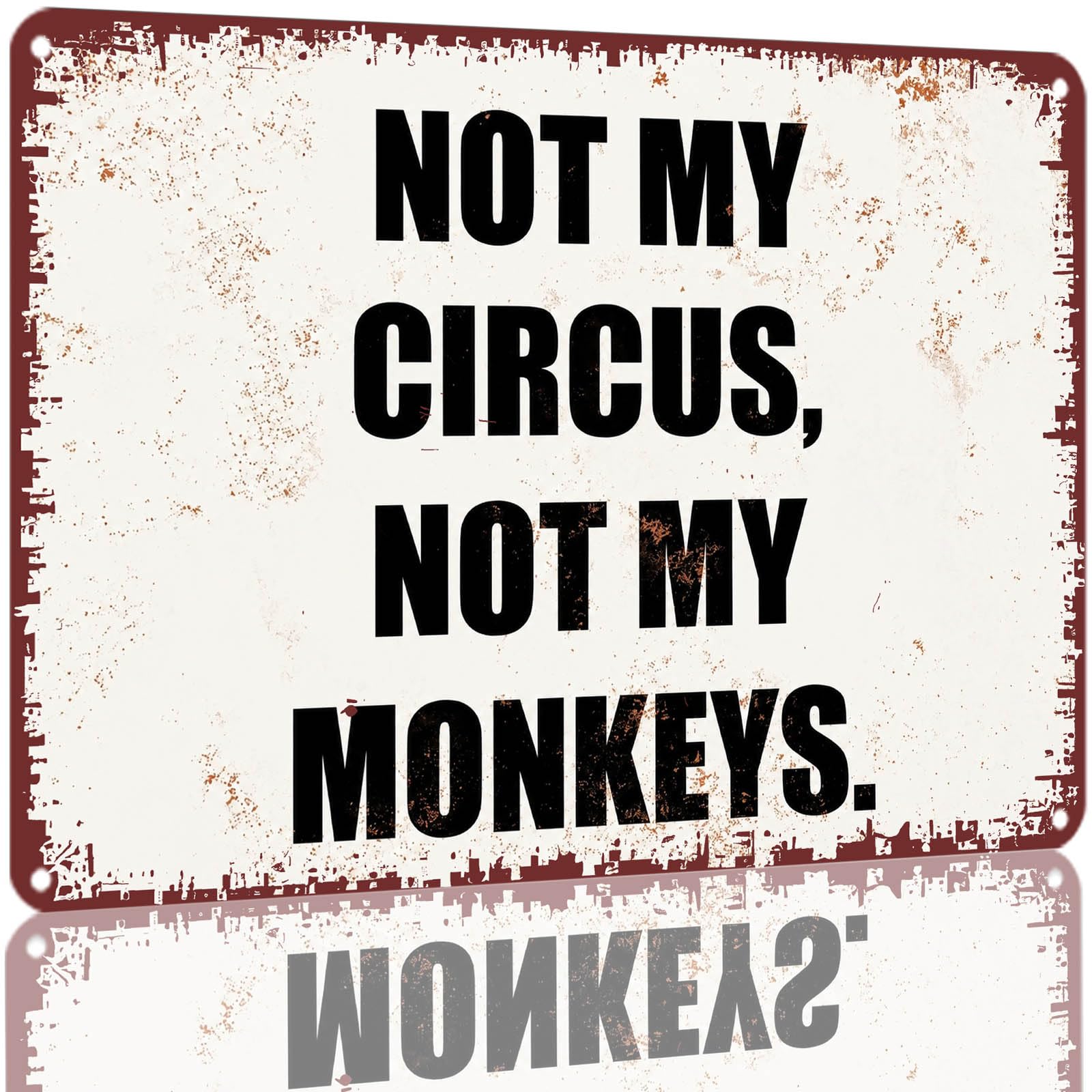 Kwqdozf As Pic Vintage Aluminum Metal Tin Sign 8X12 Inchmy Circusmy Monkeys Quote Decorati