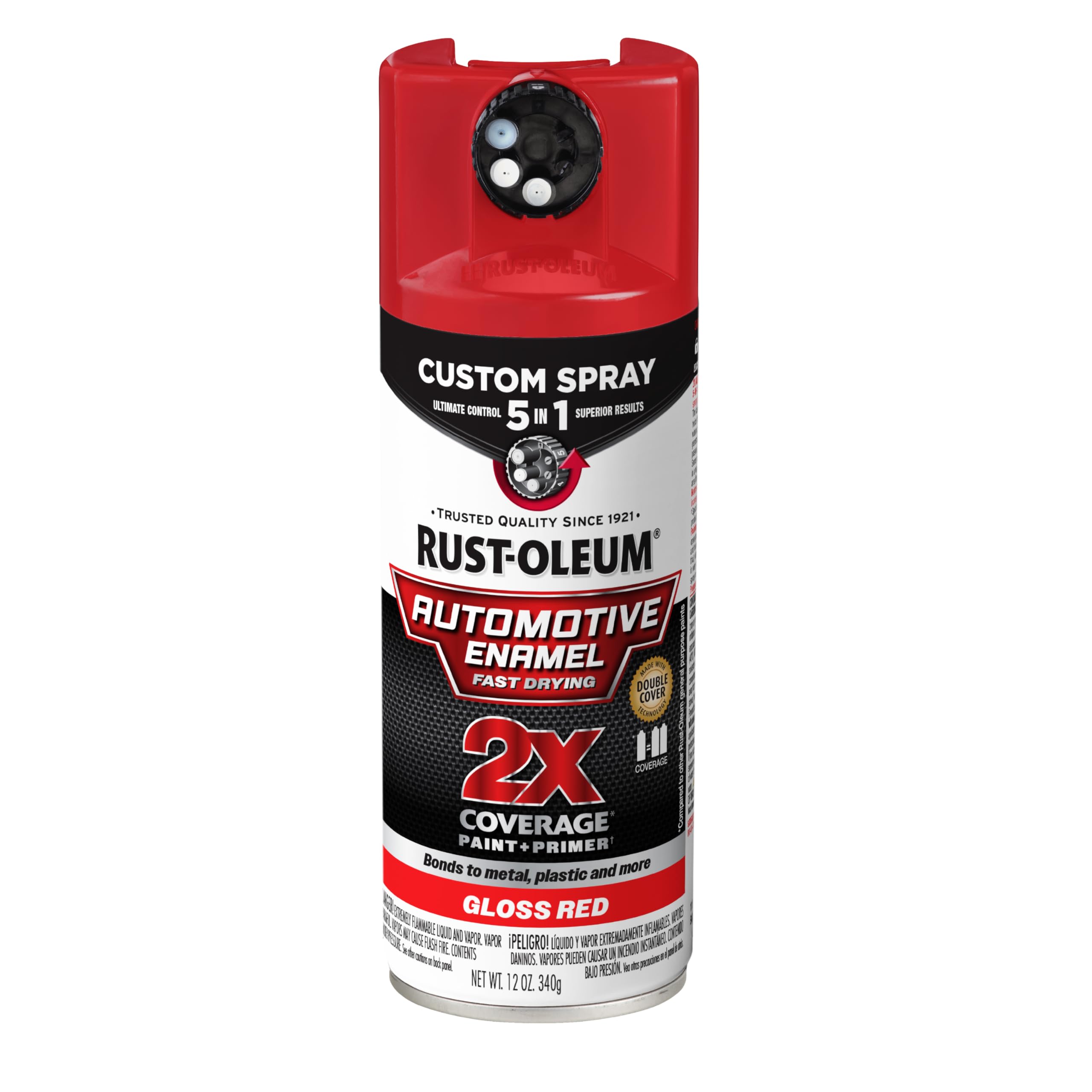 Rust-Oleum 2X Automotive Enamel 5-in-1 Spray Paint, Gloss Red
