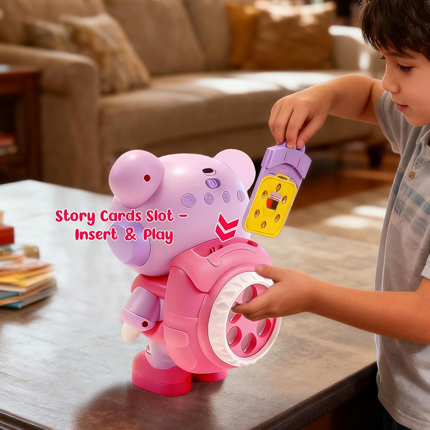 Story Projector for Kids – Bedtime Storytelling Projector with Clear Images & Adjustable Sound,Durable Early Learning Storybook Toy, Soft Night Light, Birthday Gifts for Boys & Girls Ages 2–6