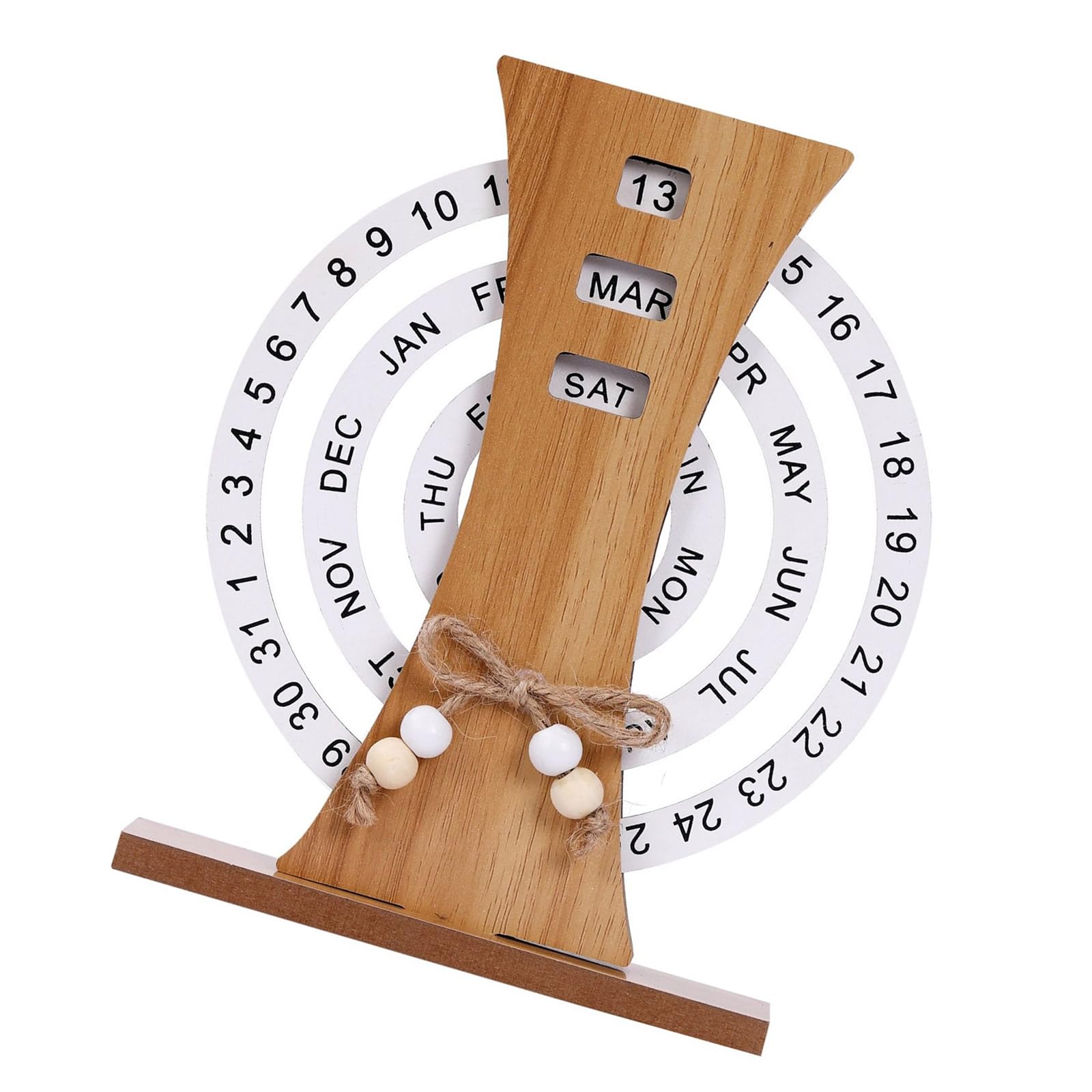 Buxuaaaa Ferris Wheel Model Unique Wood Permanent Calendar Shape Rotatable Calendar Time Record Card For Adding Romance Touch To Any Room Wood