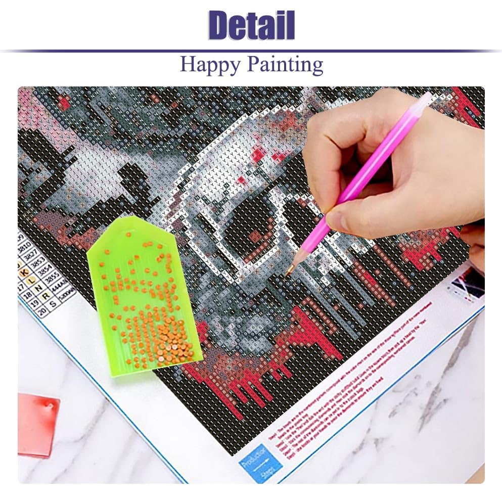 Halloween Crow Skull 5D Diamond Painting Kit - 12x16 Inch Full Drill DIY Art For Adults & Beginners - Home Wall Decor - View #12