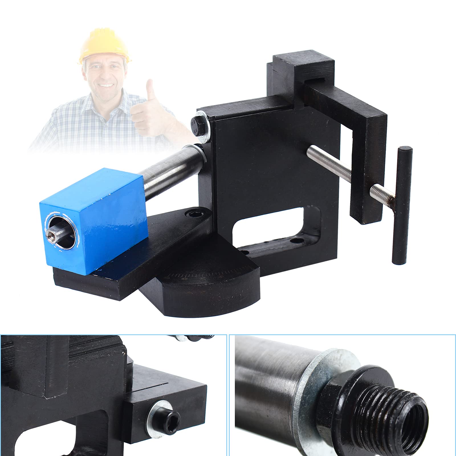 Cortador de tubos de precisión ajustable de 0 a 50° para metal y madera, marco de aluminio para cortar tubos redondos y tubos