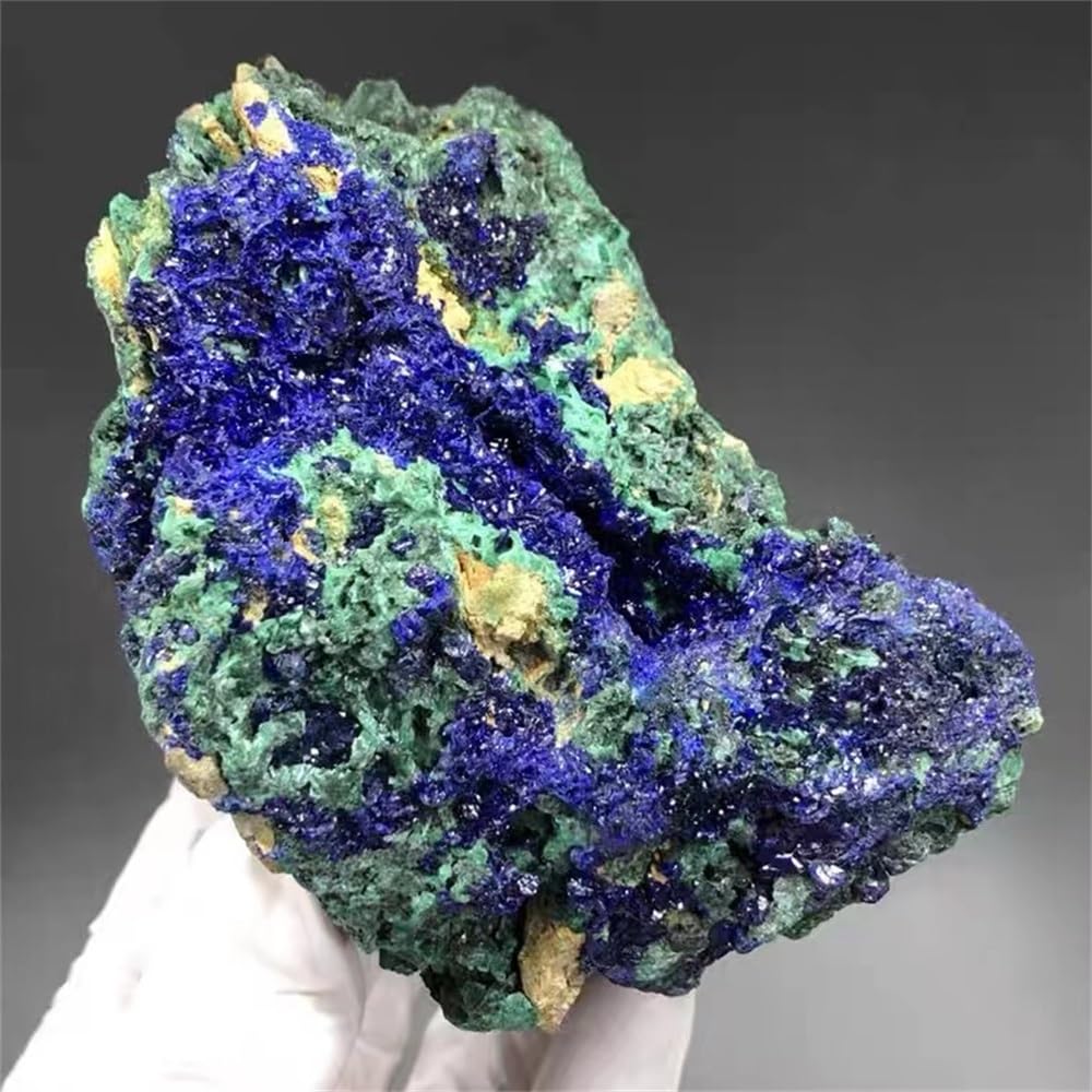 MDBJTCYZN Azurite Malachite Geode Quartz Crystal Cluster Teaching Research Stone Collectible Ornaments (Size : 2-3cm)