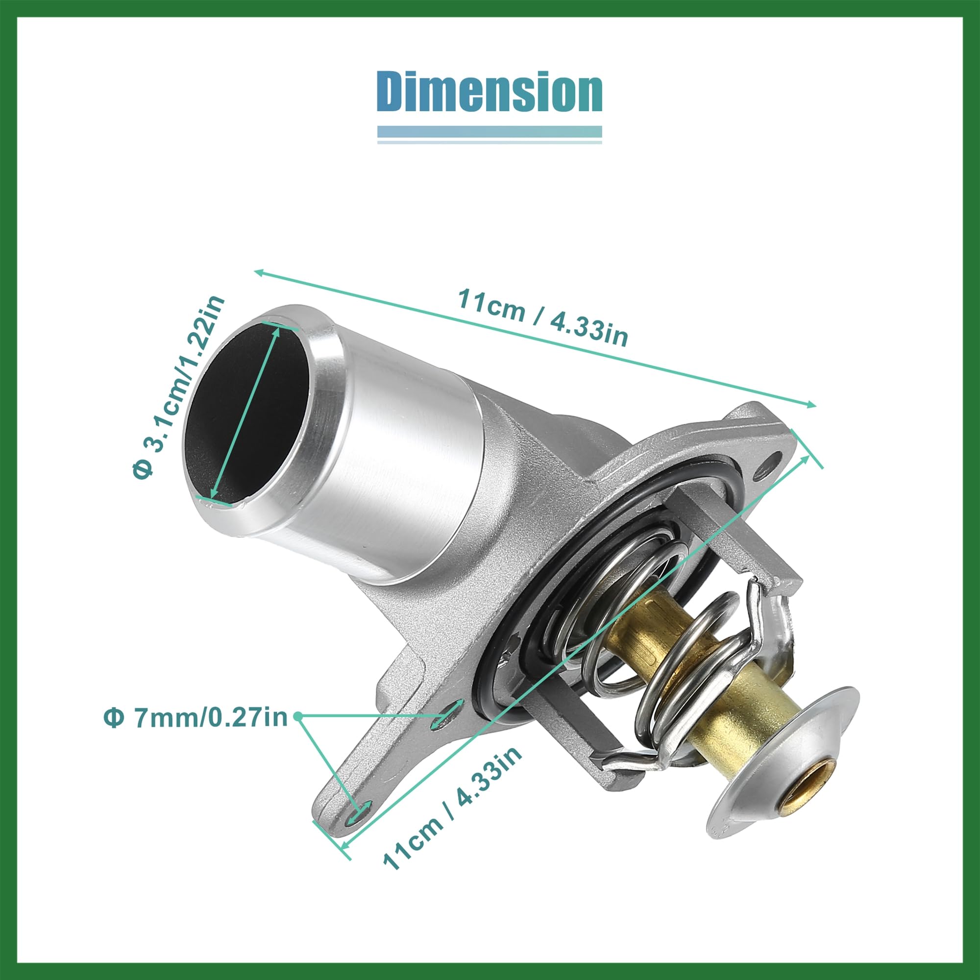 Engine Coolant Thermostat Housing Assembly - Fits Chevy, GMC, Cadillac Models, Replaces 15-11057, 12600172