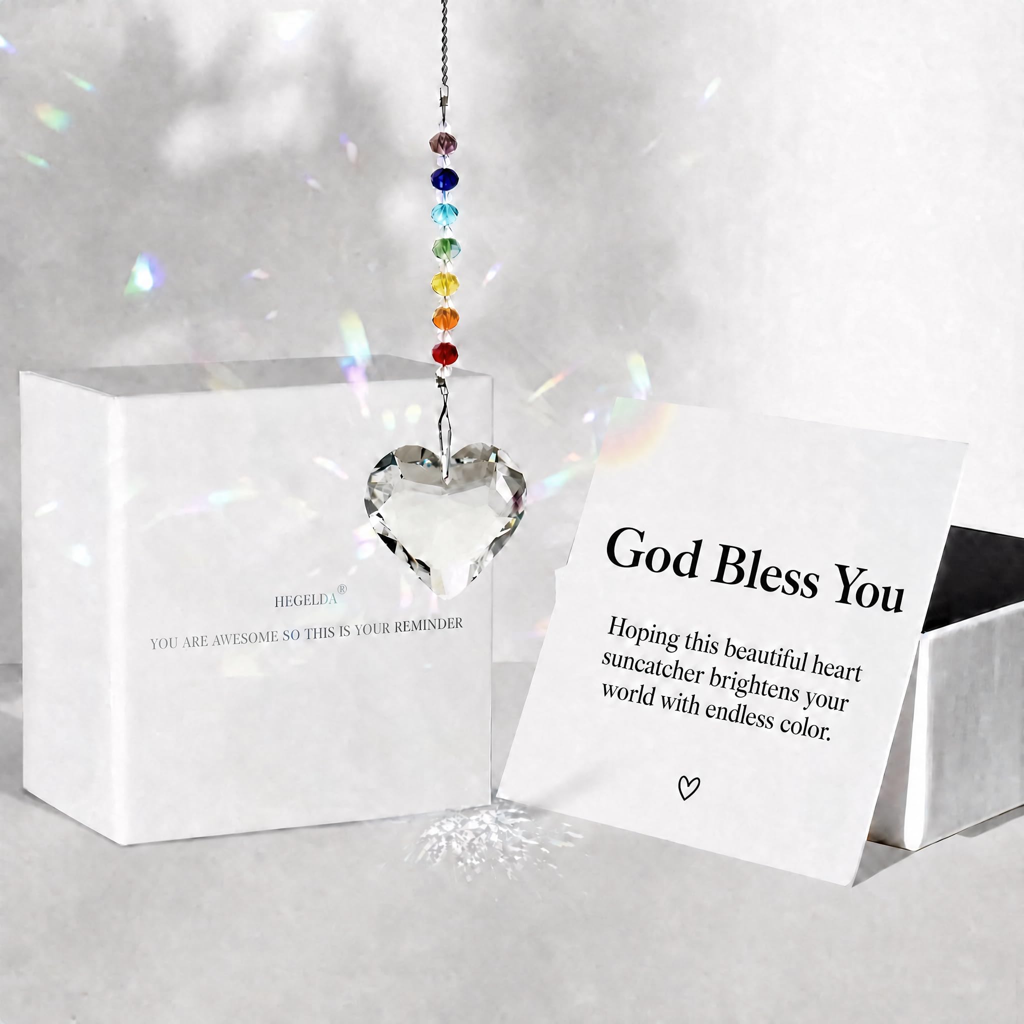 Hegelda Christian Gifts for Women Crystal Suncatcher Christmas Ornaments
