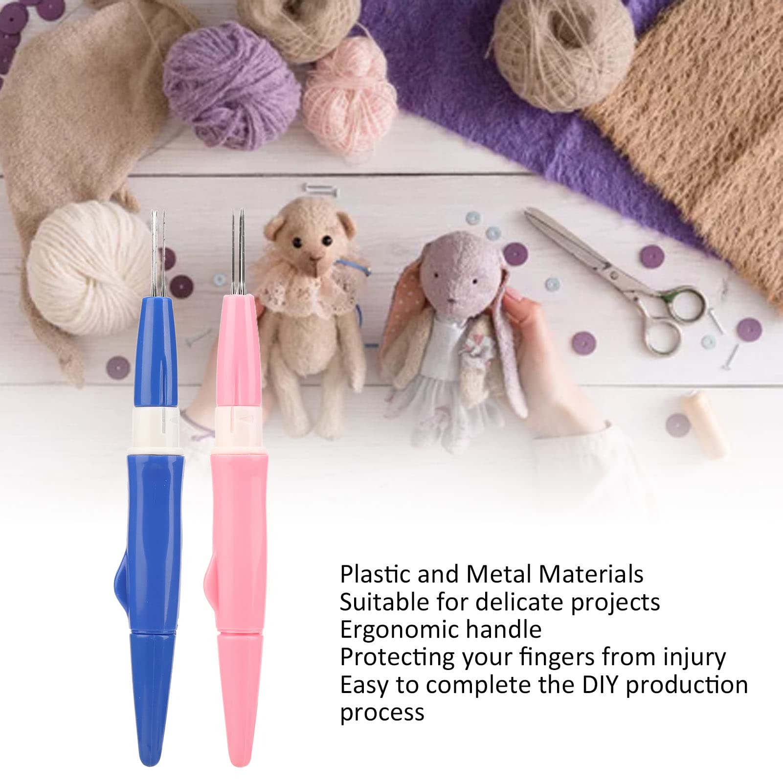 QANYEGN Felting Needles, Needle Tool Pen Style Wool Felt Tools Starter, Beautiful Animals Patterns for DIY Patchwork Craft Make