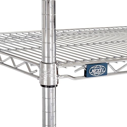 Miniatura 4 de Global Industrial Estantería de alambre cromado, 30 pulgadas de ancho x 18 pulgadas de profundidad x 74 pulgadas de alto