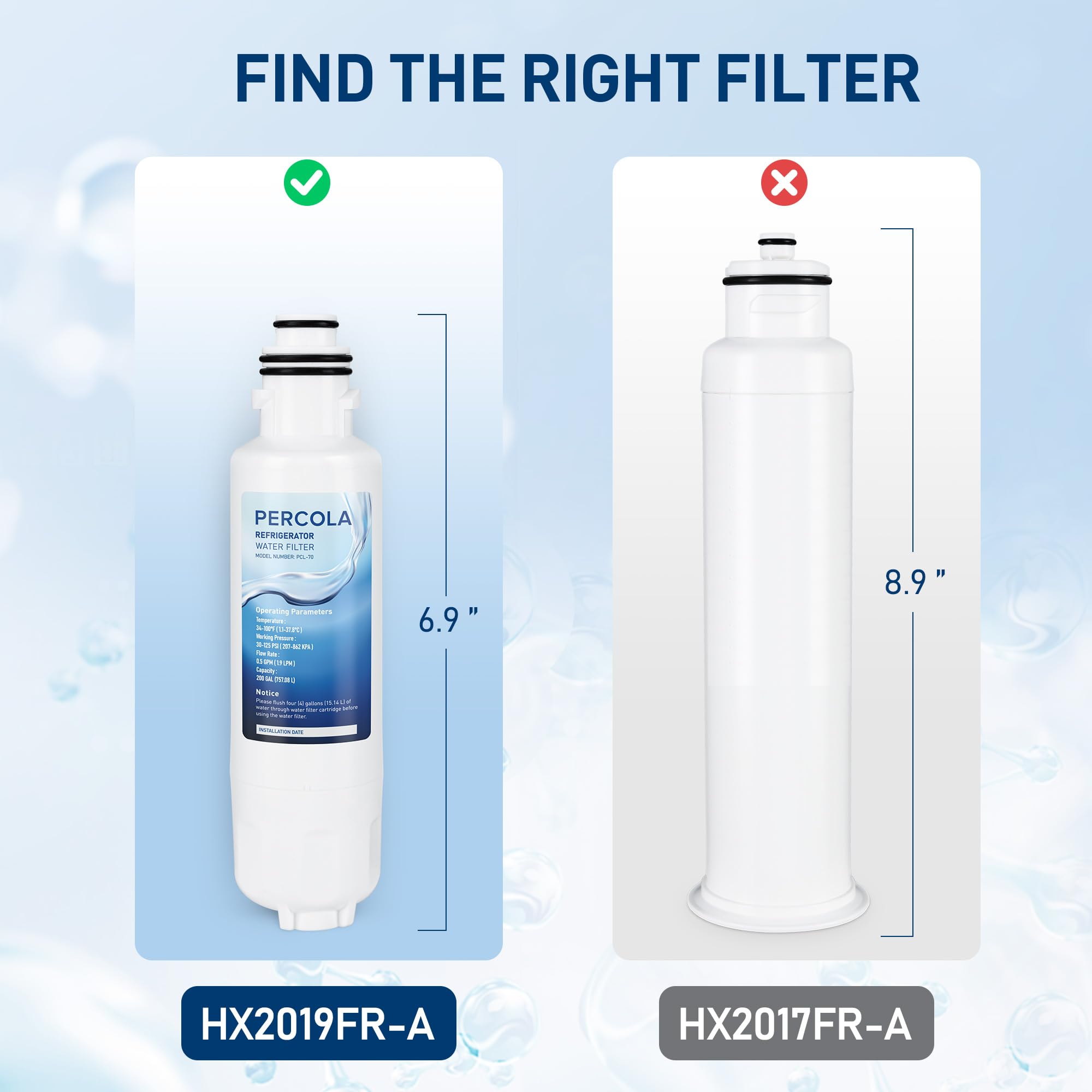 Filtri Acqua Hisense HX2019FR-A Riscambio Pack 1 - Dettaglio