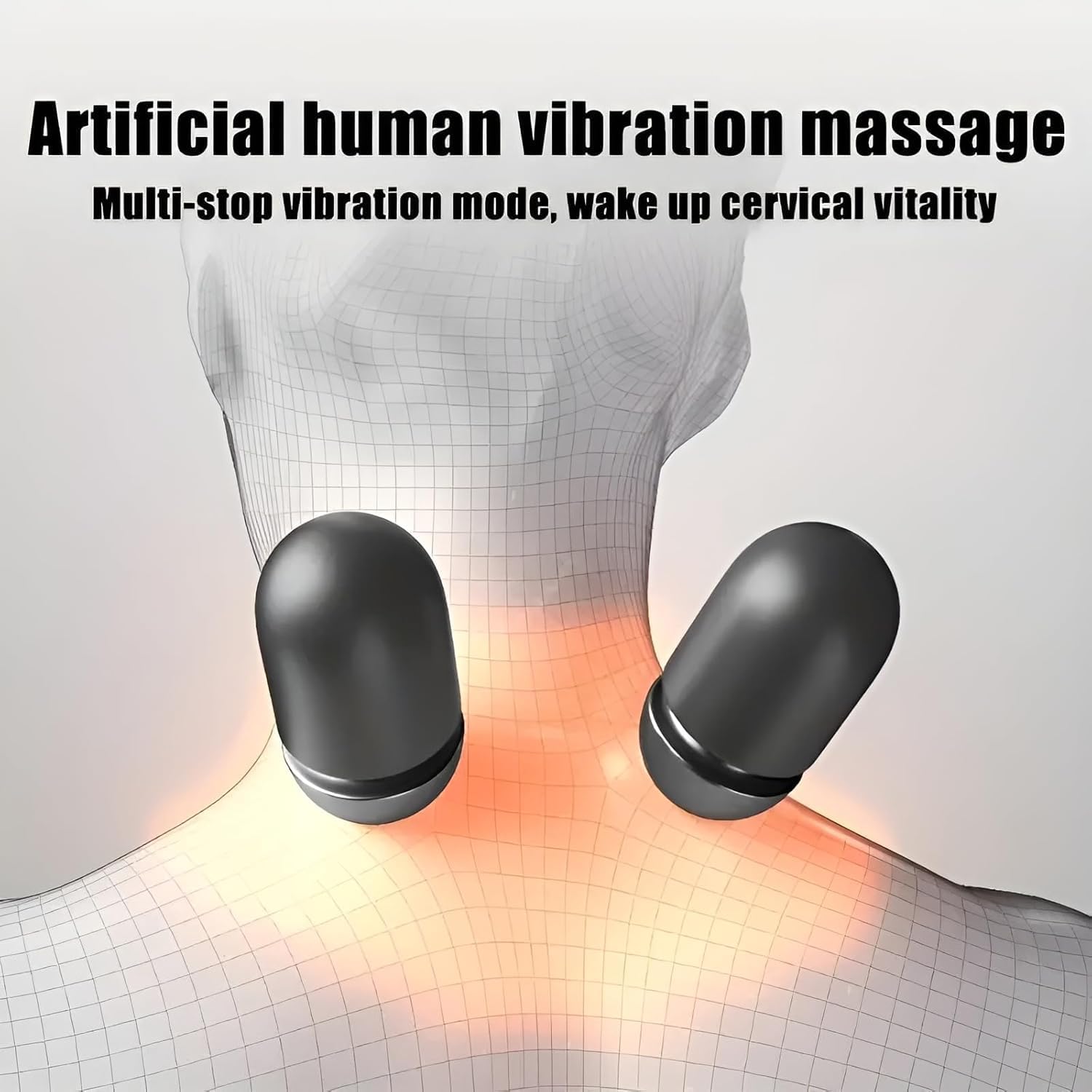Cervicalm Spinea, Masseur Cervical 3 en 1 avec Chauffage, Vibration, Design Ergonomique - Intensité réglable pour Soulagement Efficace Douleurs Musculaires Profondes (Gris)