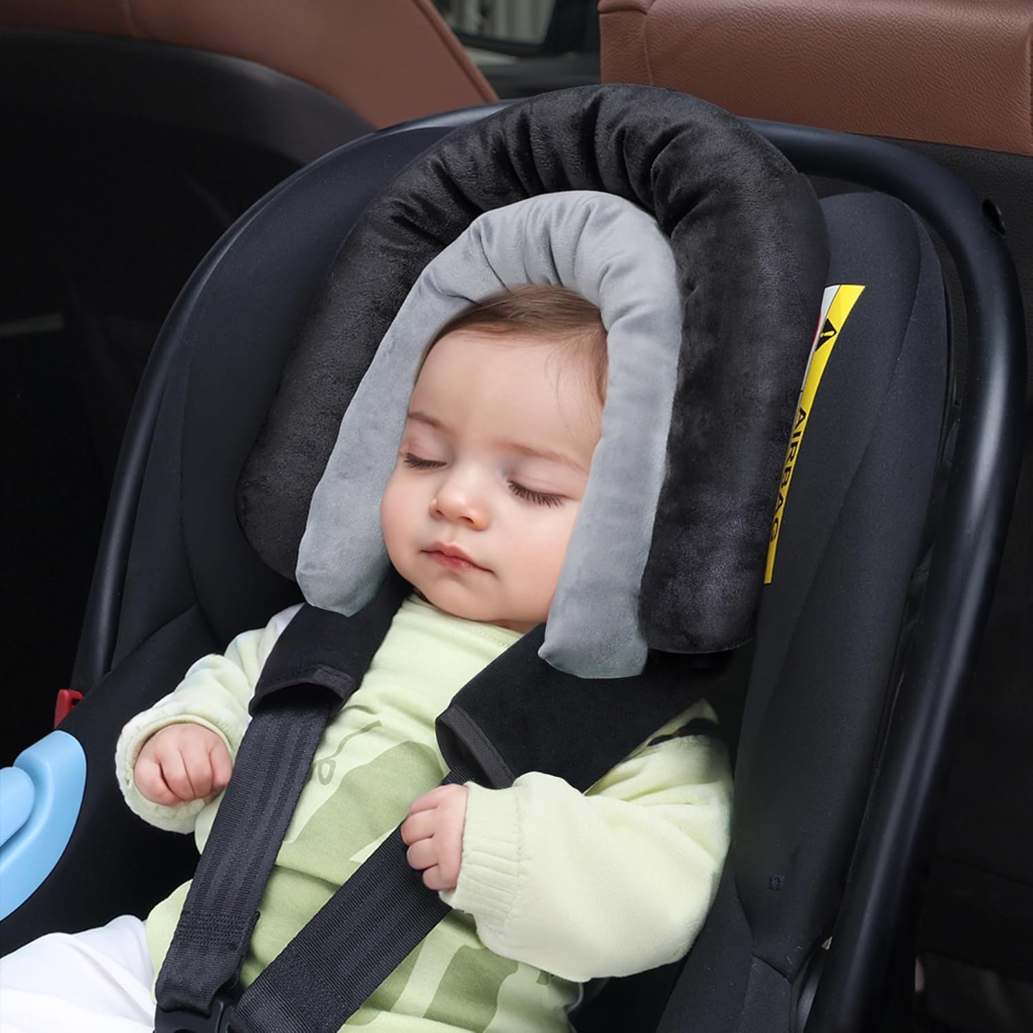 INFANZIA Ensemble de housses de soutien et sangles pour nouveau-né et tout-petit - Coussins de siège de voiture extra doux, parfaits pour les sièges auto, poussettes, balançoires, velours doux