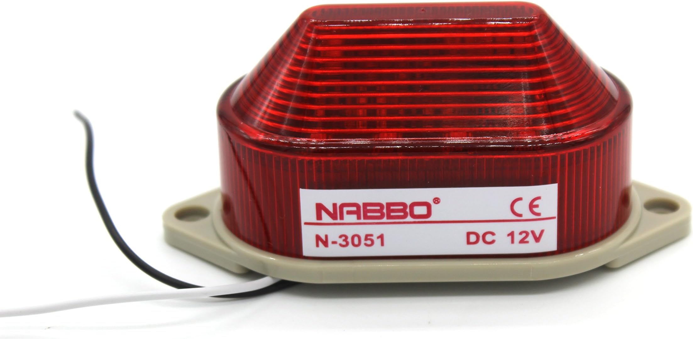 Industrial DC 12V Red LED Warning Light Bulb Signal Tower Lamp N-3051 Steady Flash