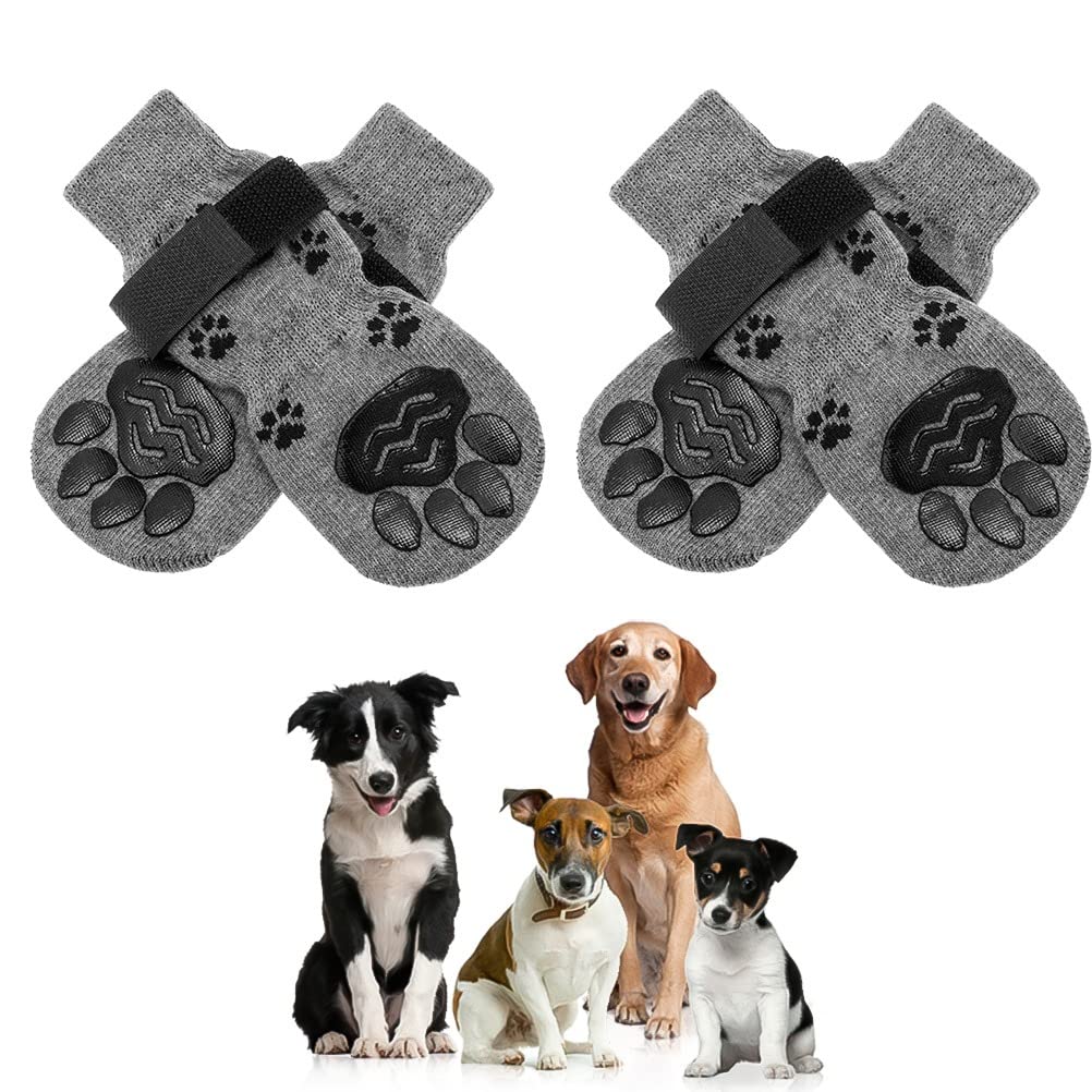 KUTKUT Anti-Slip Knit Socks for Medium & Large Dogs | Traction Control Non-Slip Pet Paw Protectors with Grips for Big Dogs | Soft Comfortable, Better Control on Hardwood Floor (SIZE: S, L x W: 6 x 2.16") (B09LDB6NZZ) Amazon Price History, Amazon Price Tracker