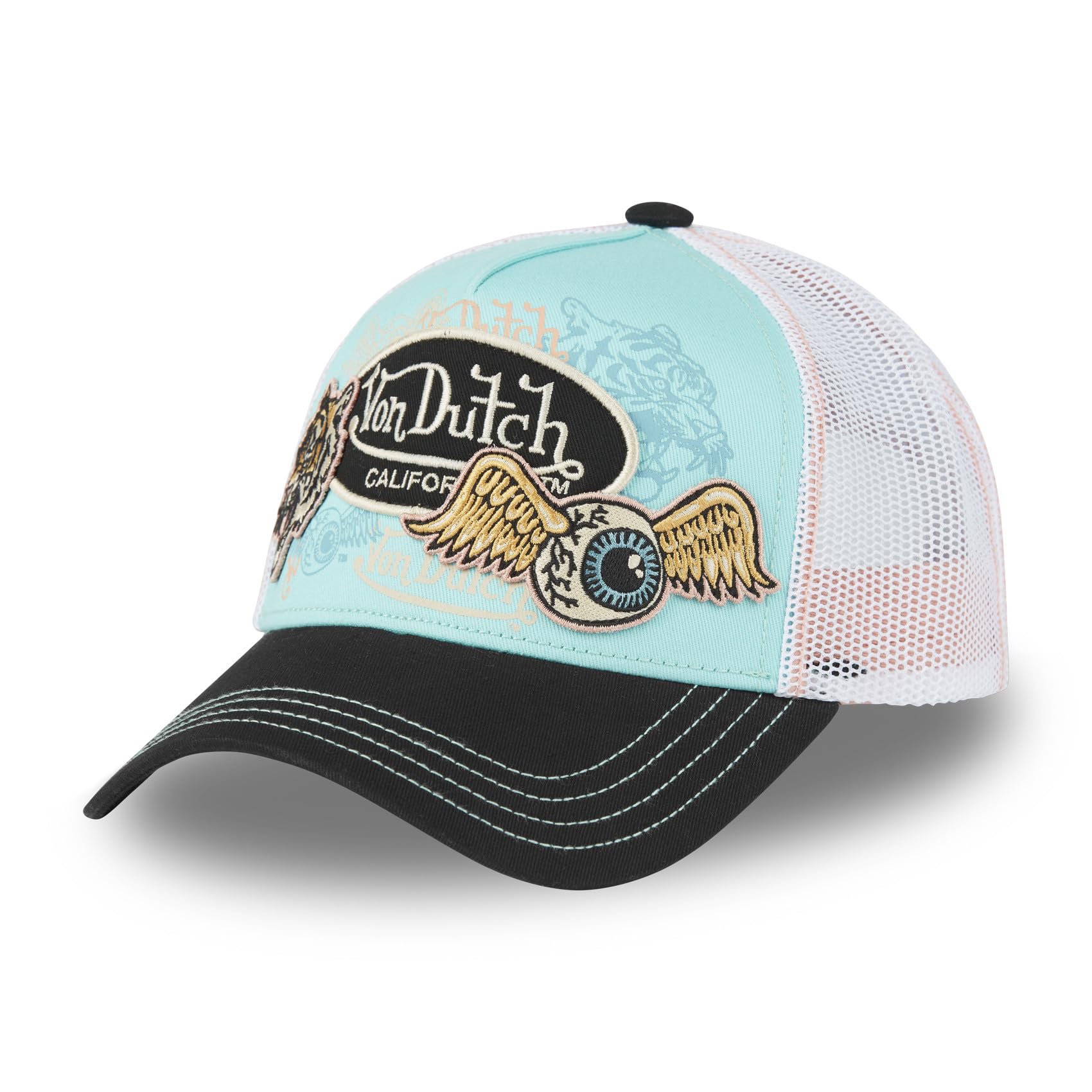Von Dutch Adjustable Men & Women Cap, Trucker Cap with Patches TU