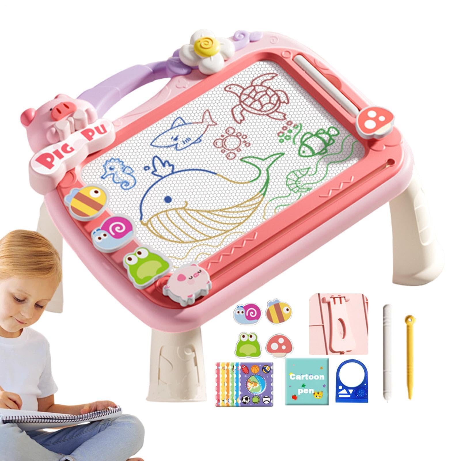 Lavagna da disegno magnetica per bambini - Blocco da disegno magnetico per | bambini - Blocco per schizzi magnetico dei cartoni animati | Lavagna da disegno per graffiti formato multiuso da viaggio