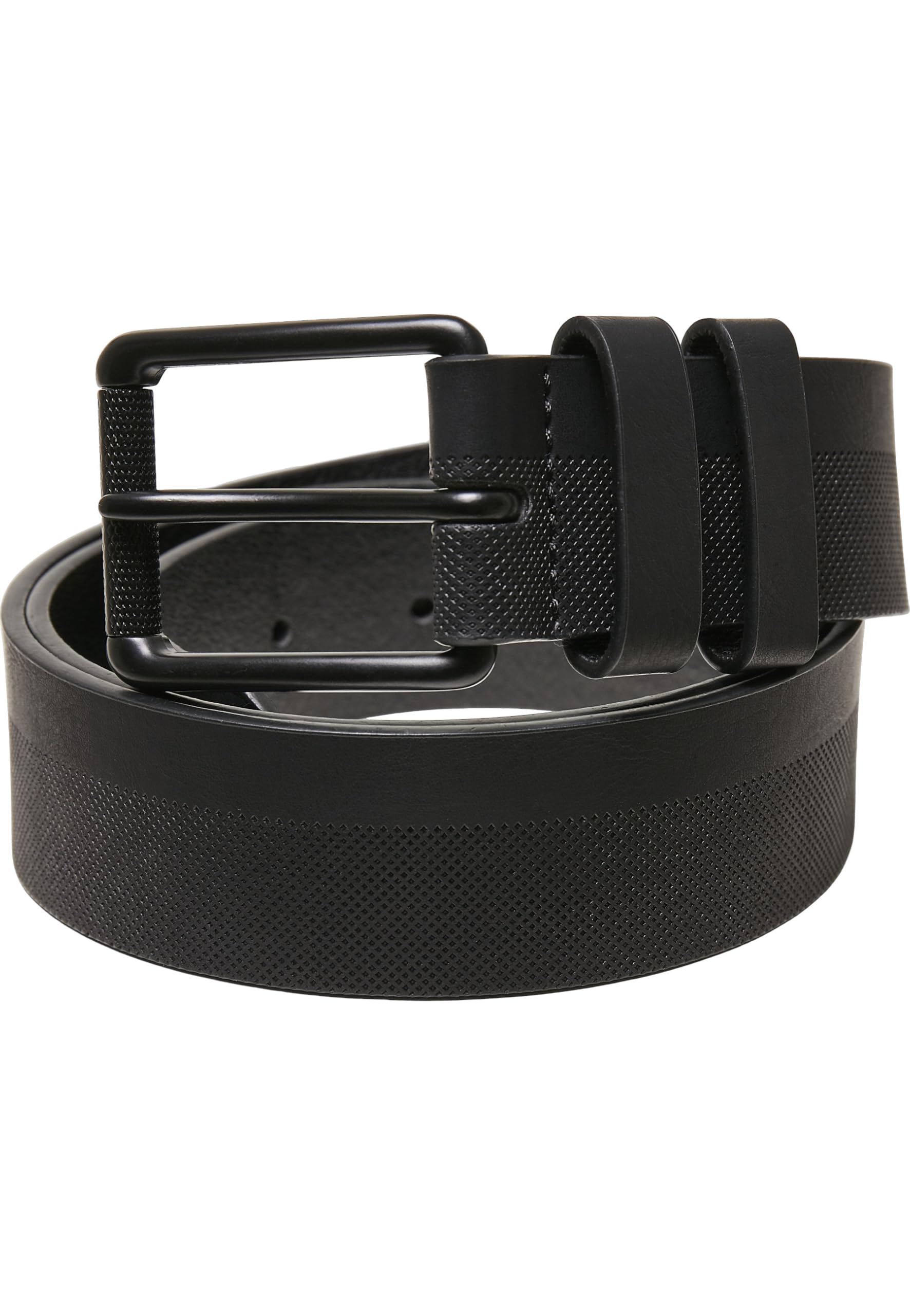 Urban Classics Unisex Imitation Leather Basic Belt Belt, Black, L/XL