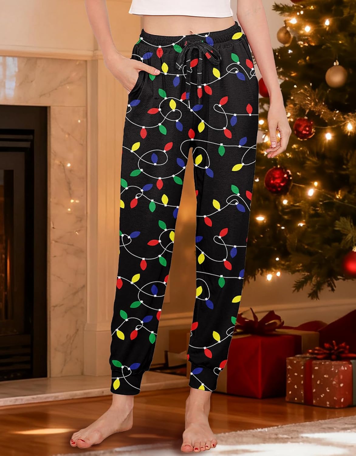 Women's Christmas Pajama Pants Lounge Soft Sleepwear Pj Bottoms with Pockets S-XXL - Image 2