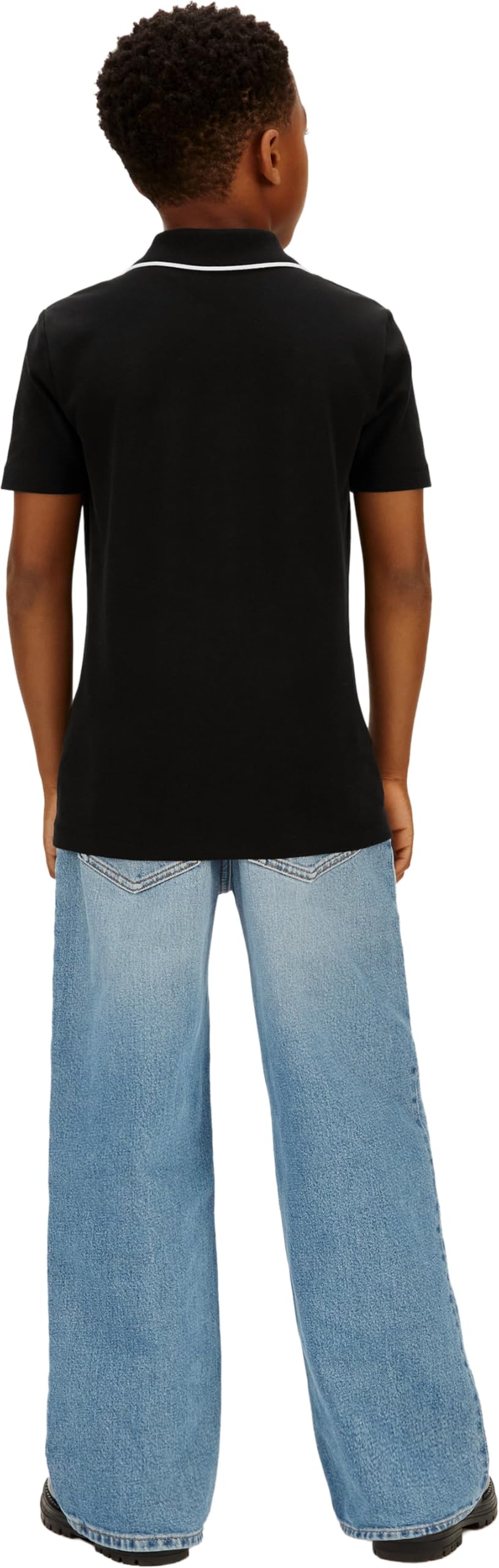 Calvin Klein Embro. CK Logo Pique Polo Ib0ib02370 Polo S/S Bambini e Ragazzi (Pacco da 1)