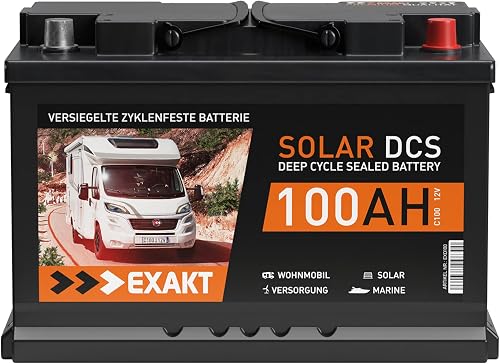 batterie camping-car 100Ah 12V caravane solaire bateau déc EXAKT