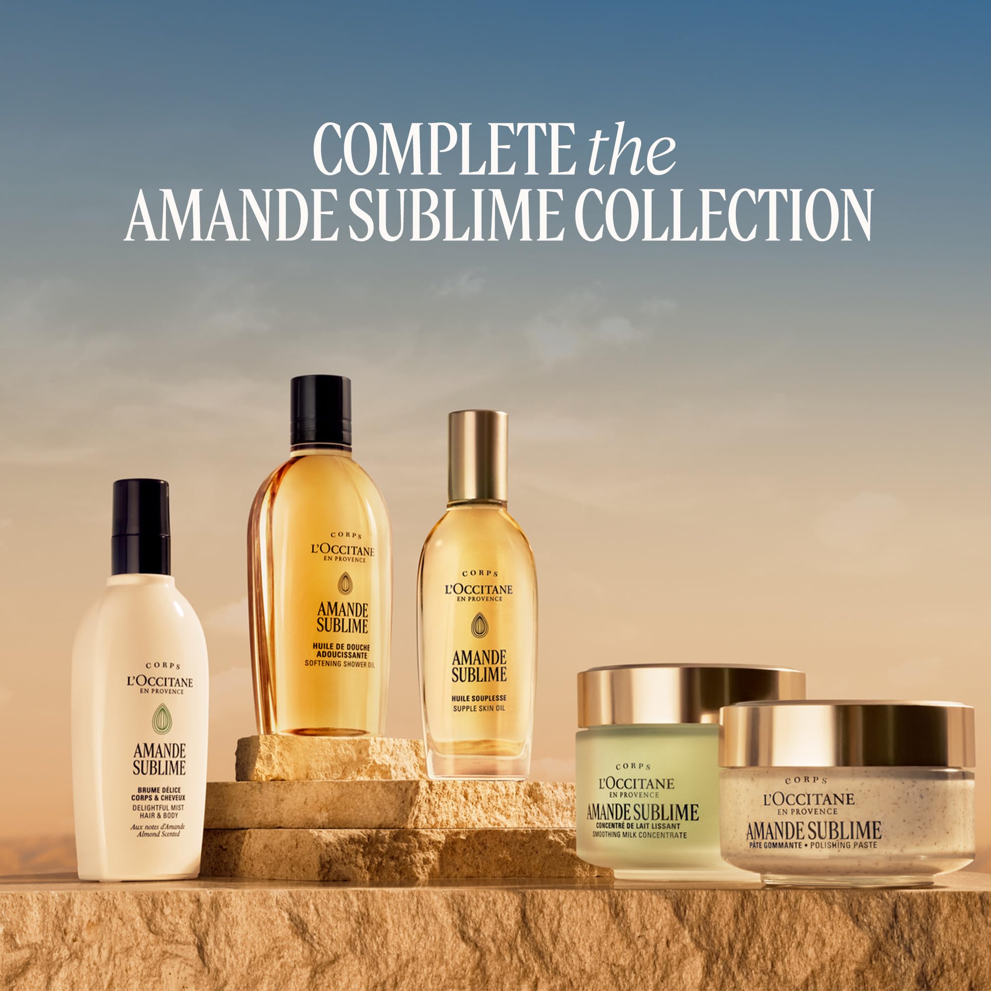 L'OCCITANE - Olej pod prysznic migdałowy (Amande Sublime) – 500 ml | Wszystkie rodzaje skóry – delikatnie oczyszcza, nawilża i sprawia, że skóra staje się gładka – Made in France