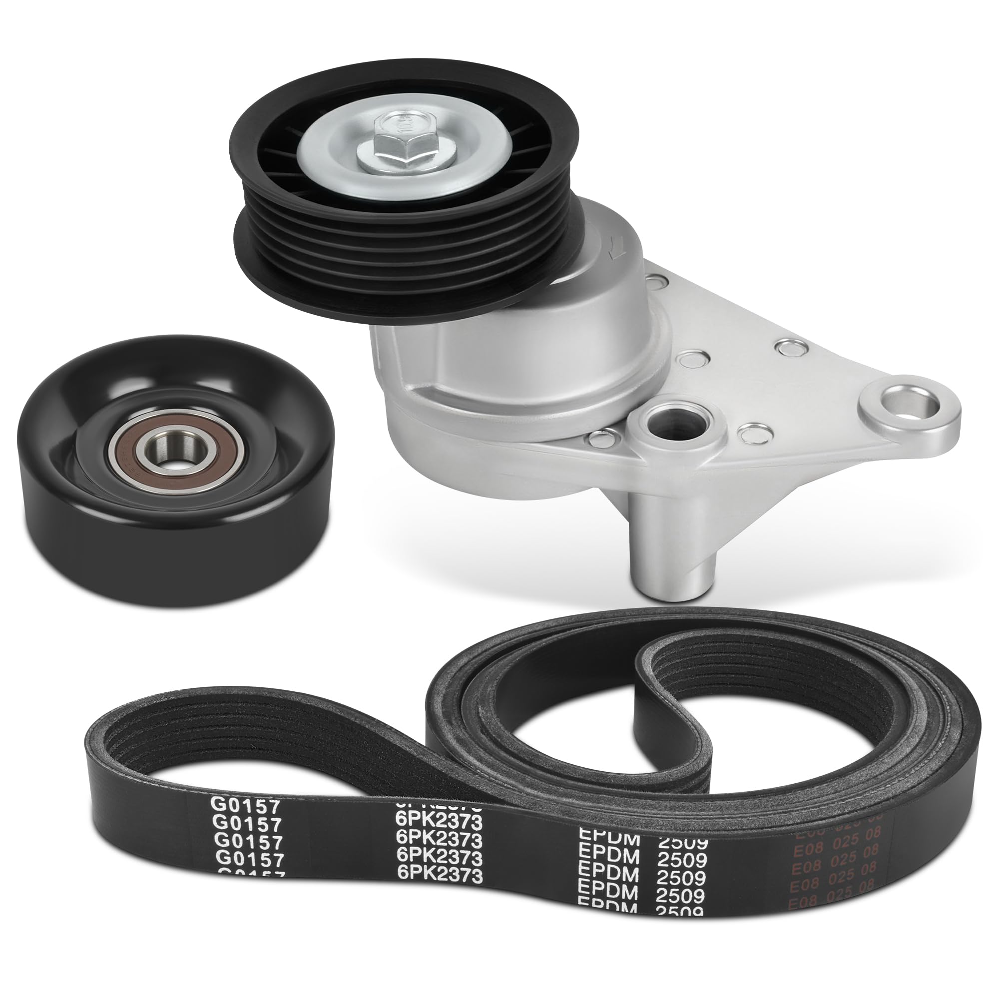 HYR Serpentine Belt Kit Fit for Chevy, GMC, Cadillac, Buick Models Silverado Suburban Sierra Yukon XL 1500 2500 Tahoe Escalade EXT Rainier, Isuzu Ascender, Saab 9-7X, 4.8L 5.3L 6.0L 6.2L, 1999-2020