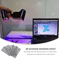 Vista 5 de iplusmile Puntos de marcado reflectantes para escáner 3D - Película reflectante resistente al desgarro puntos 50 por hoja 5 hojas para una