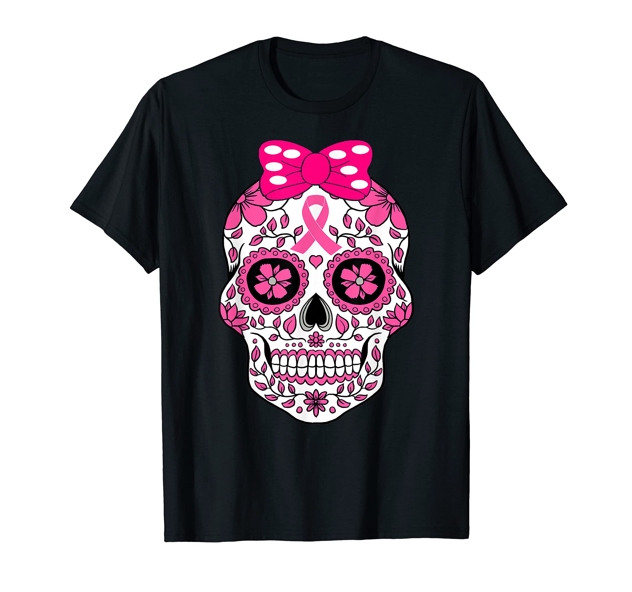 Pink Sugar Skull Bandana Shirt A Breast Cancer Awareness Day T-Shirt