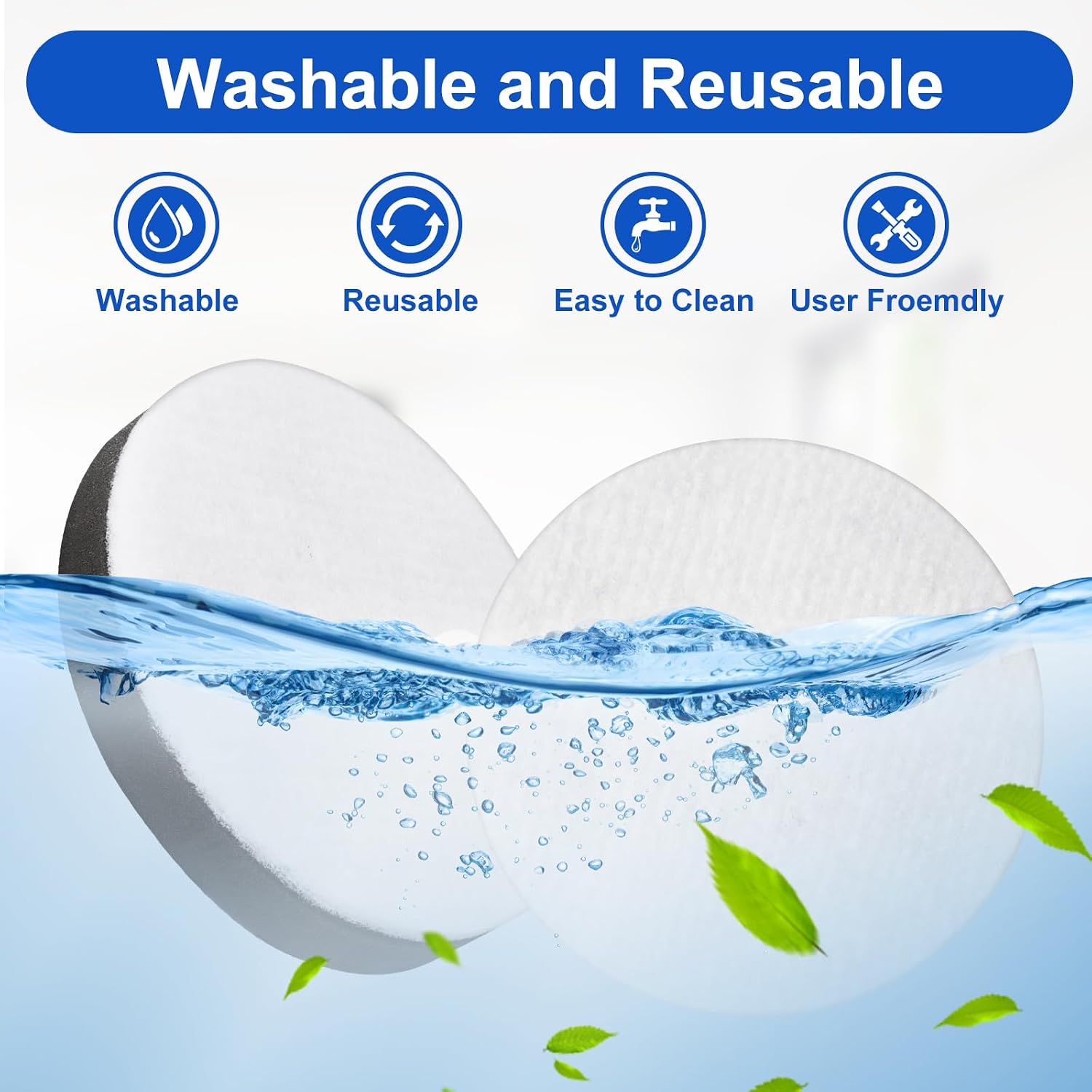 4 Pcs Replacement Sponge Filters For Ecovacs DEEBOT X11 OmniCyclone Robot Vacuum Cleaner Accessories