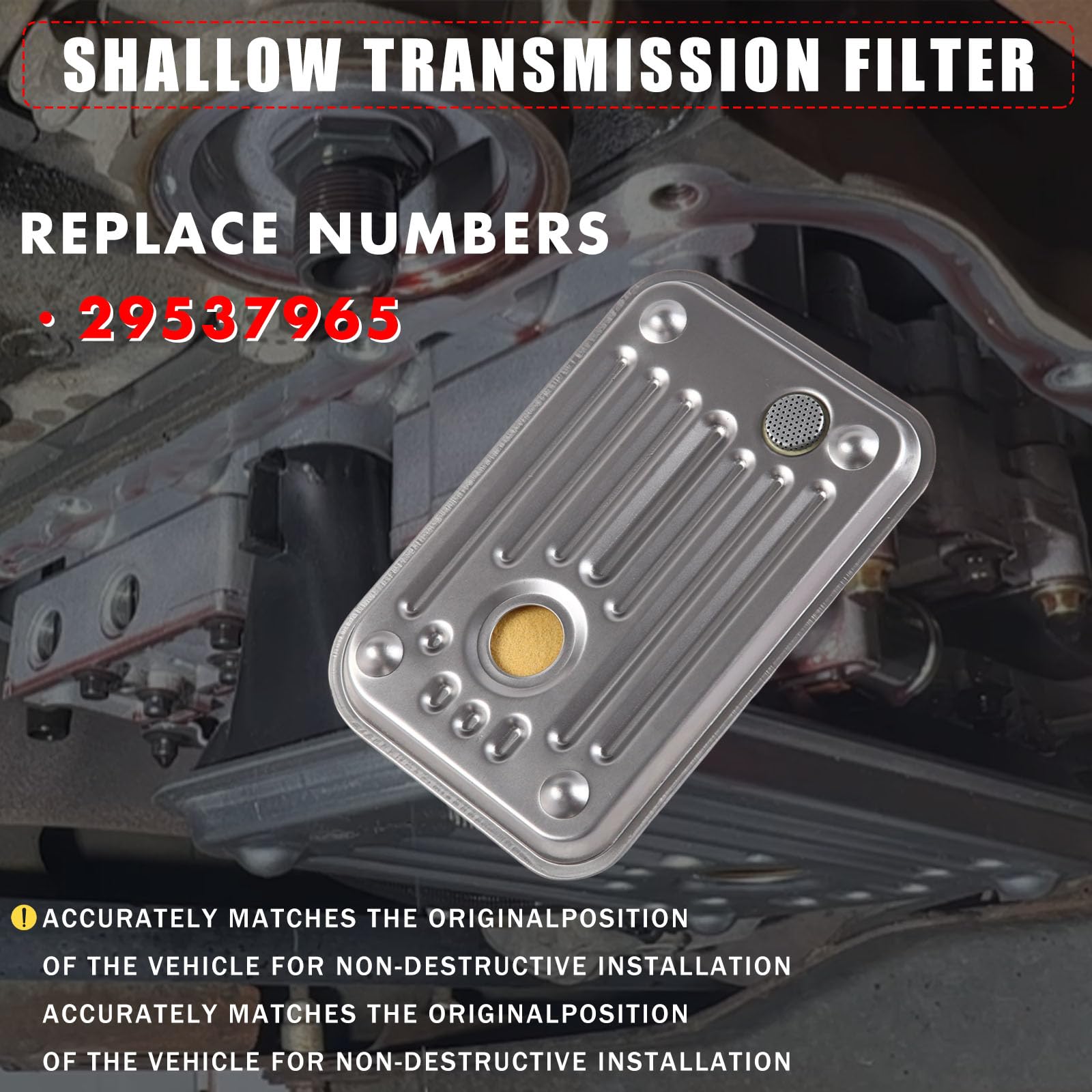 Condition photo showing New/Like New for 29537965 Transmission Filter Kit with Pan gasket, with Allison 1000 2000 Series.Fit for 6.6L Duramax Diesel 2001-2010 Chevy Silverado/GMC Sierra 2500 3500 HD Shallow Pan Filter