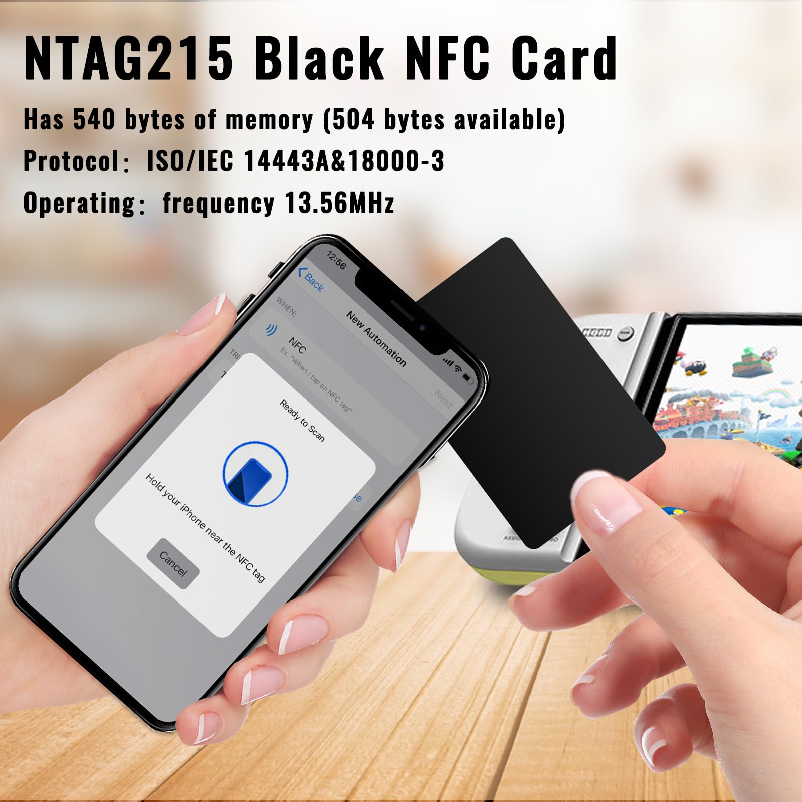 100 pezzi NFC-Tag NTAG215 Tag NFC Chip Card NFC Programmabili NFC Card 540 Byte Memoria Compatibile con iPhone Tasti di scelta rapida iOS App Homekit | Android Smartphone Apps