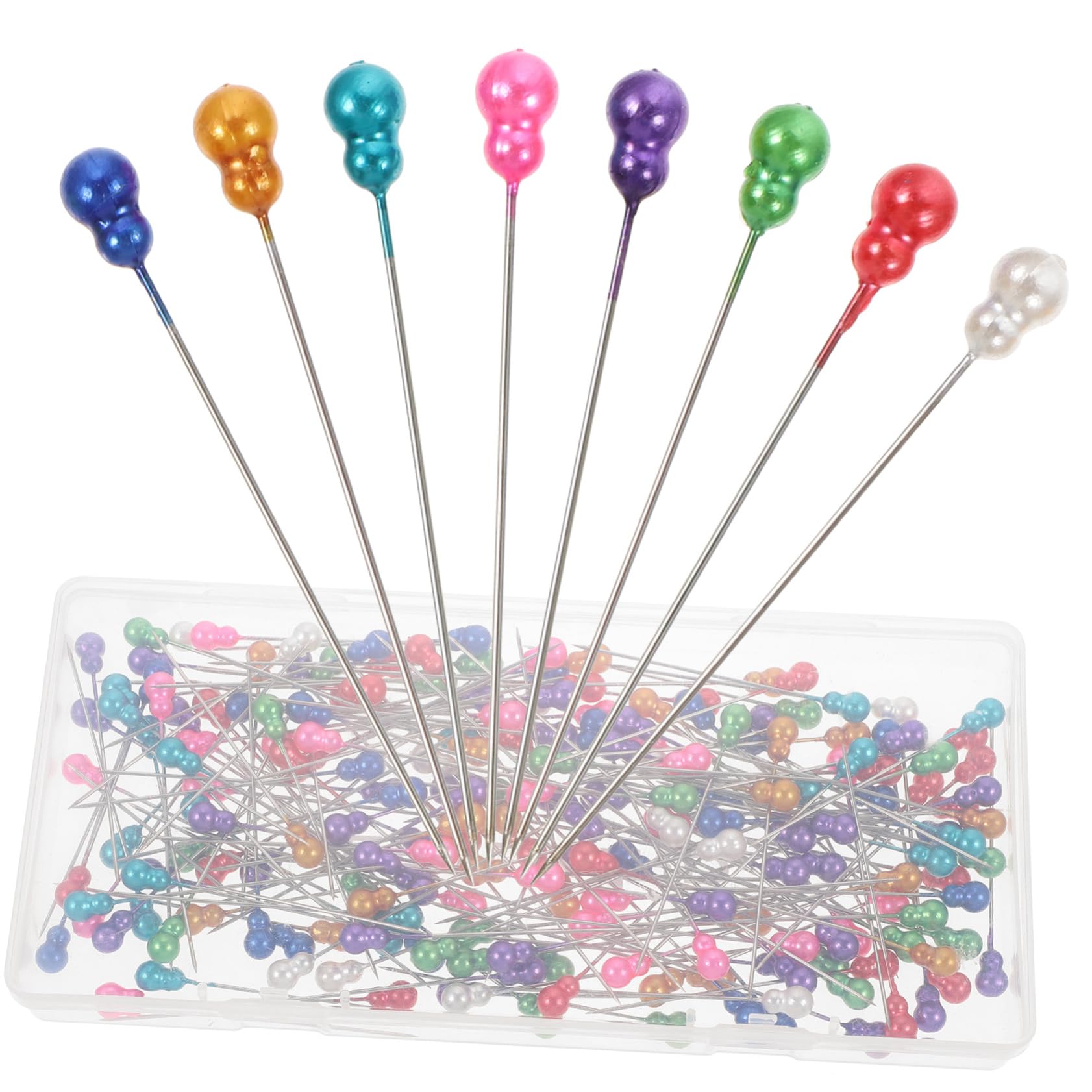 EXCEART 600piezas Alfileres De Cabeza De Perla para Coser Acolchar y Manualidades Agujas Rectas para Tela y Decoraciones De Bodas