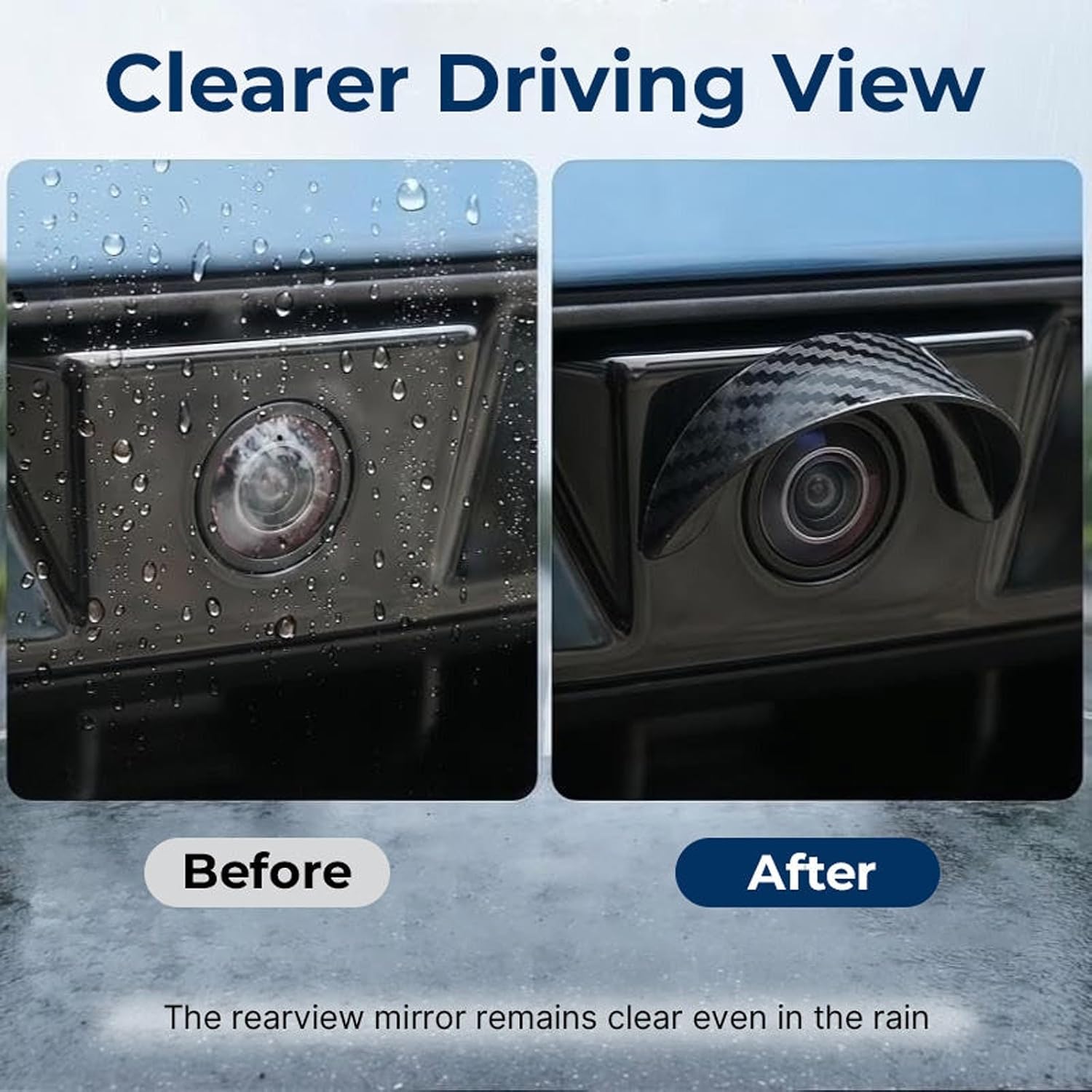 2pcs Backup Camera Rain Cover Rear View Hood Waterproof Lens Shield for Car