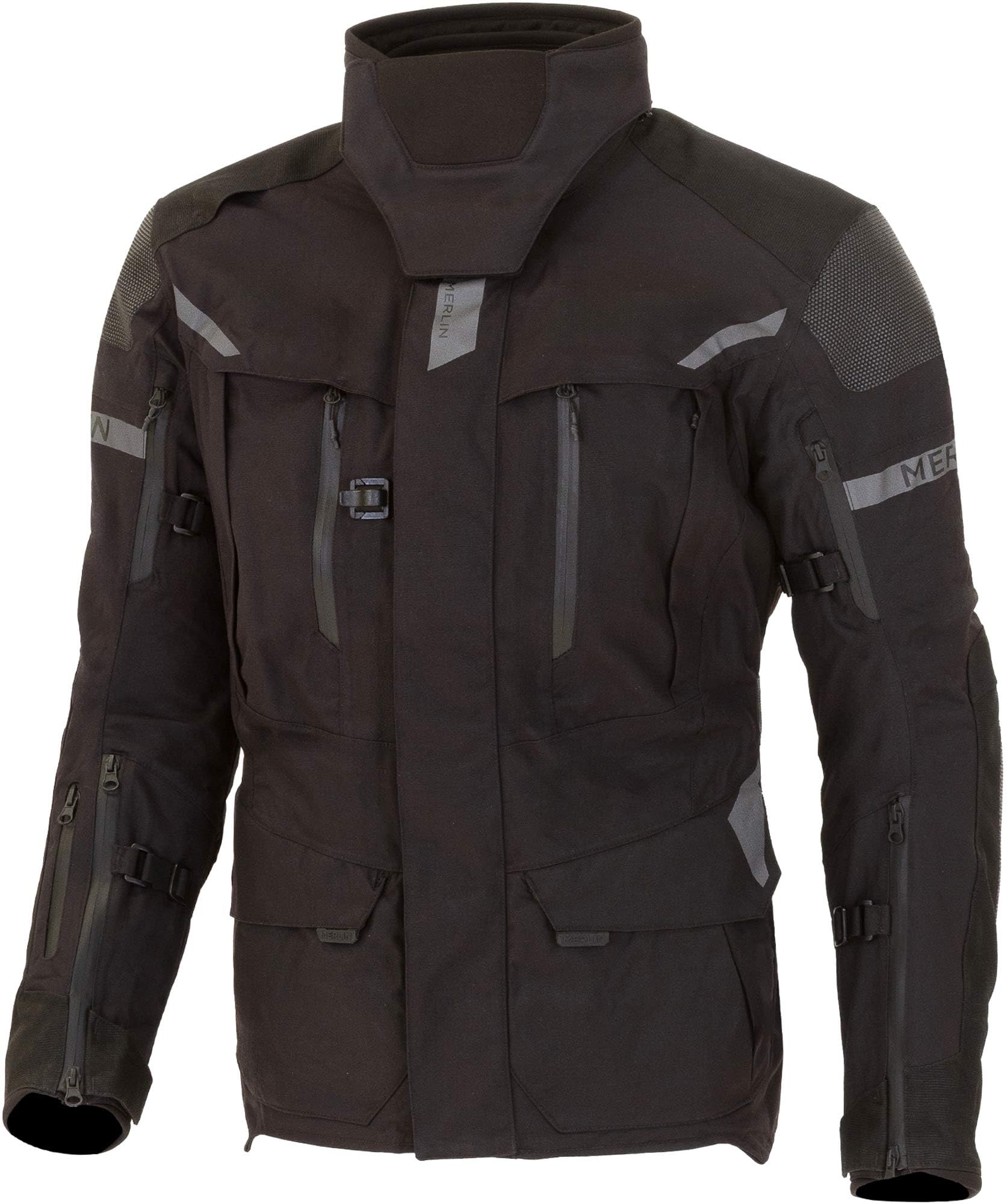 Merlin Akashi Pro D30 Laminated wodoodporna kurtka tekstylna motocyklowa, czarny, L