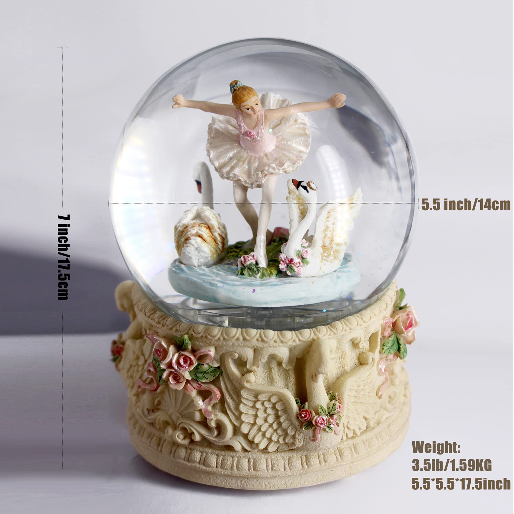 Amazon.co.jp: Nice Pies Big 3D スノードーム バレリーナ 白鳥の湖の