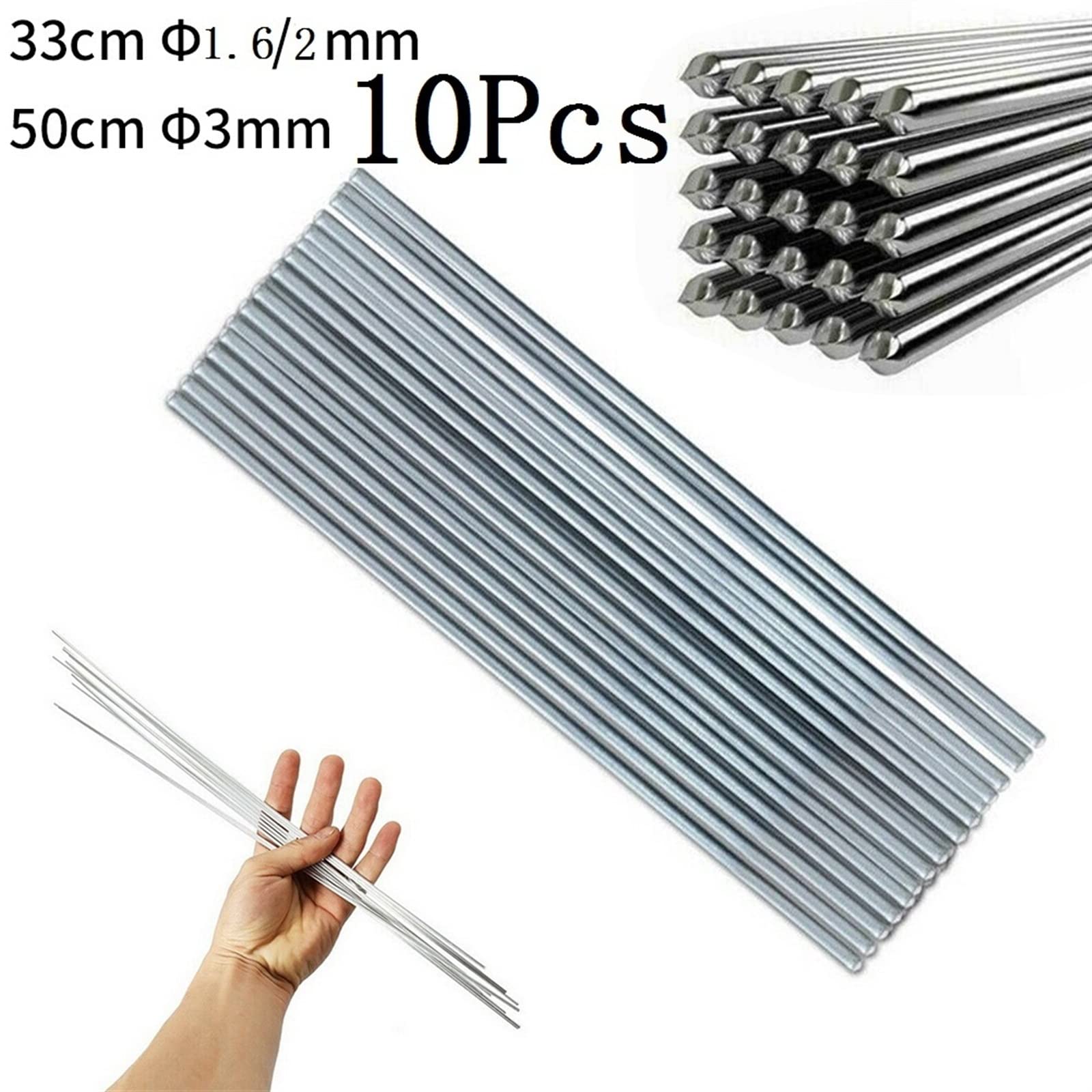 Excelente electrodo de soldadura. 10 varillas de soldadura de aluminio de baja temperatura, fáciles de fundir, barras de soldadura, alambre con núcleo, varilla de soldadura de 2 mm for soldar aluminio