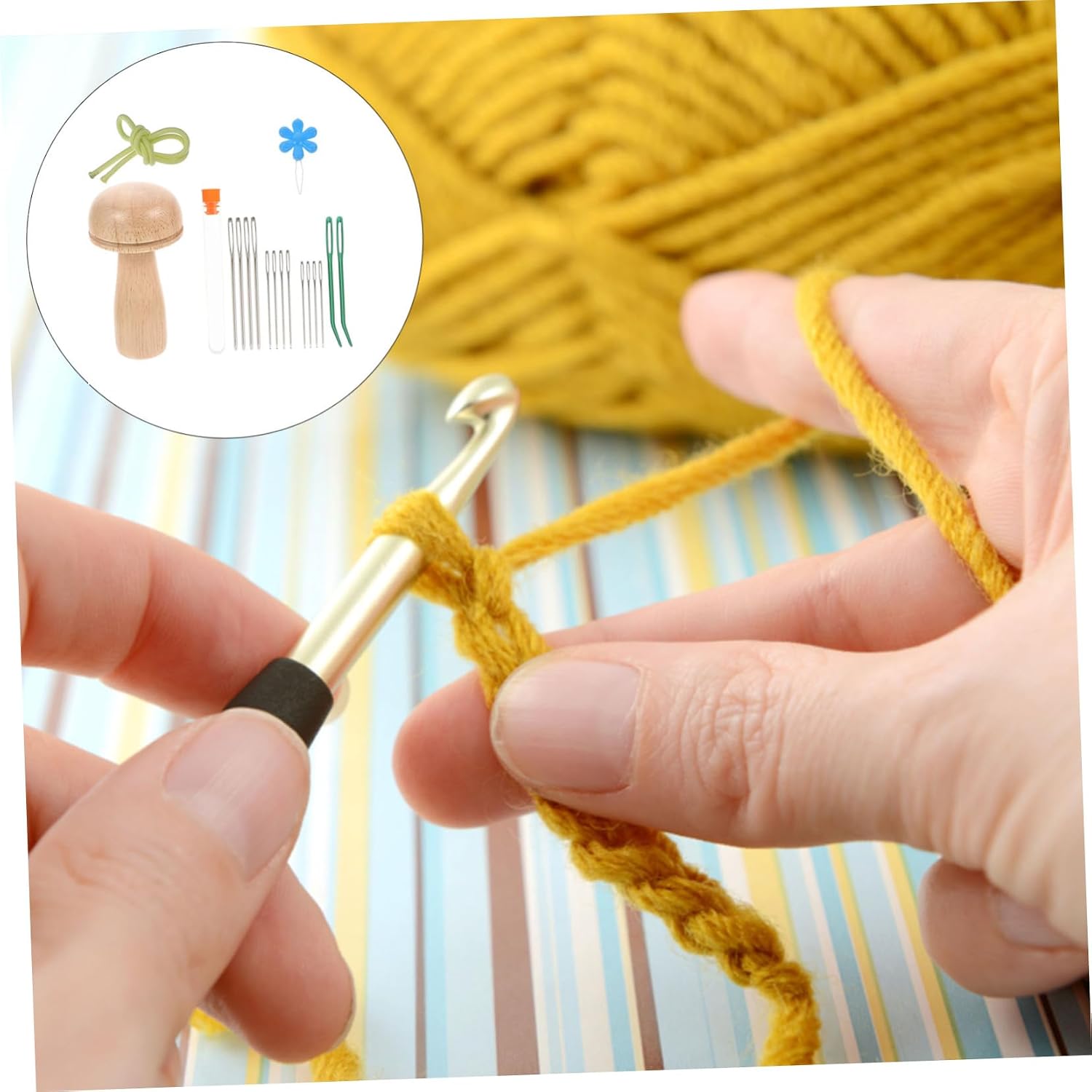 DOITOOL 1Set Multi-Function Yarn Needle for Daily Use with Portable Household Tapestry Needles Smooth Knitting Tools for Sweaters Scarves and Beginner Craft Projects