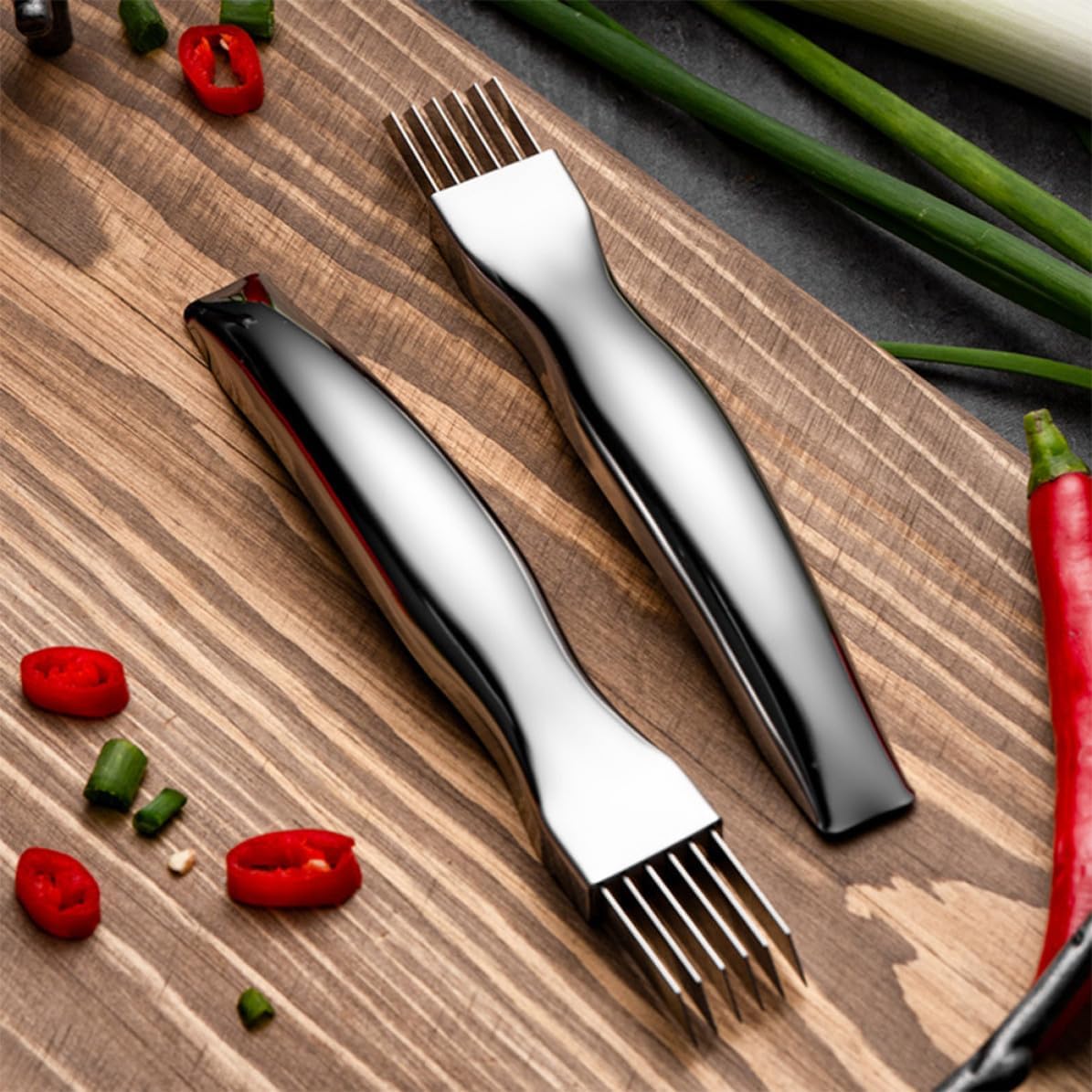 Scallion Cutter with Multiple Blades Stainless Steel for Kitchen Use
